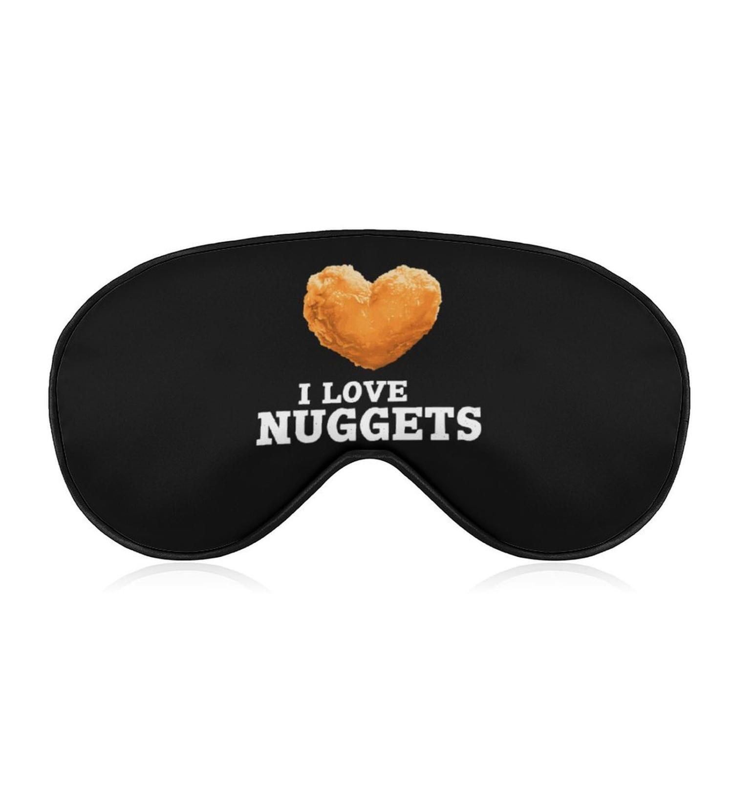 Funny Chicken Nugget Eye Mask | Soft Adjustable Blindfold for Sleep & Travel - Buy Online on GoSupps.com