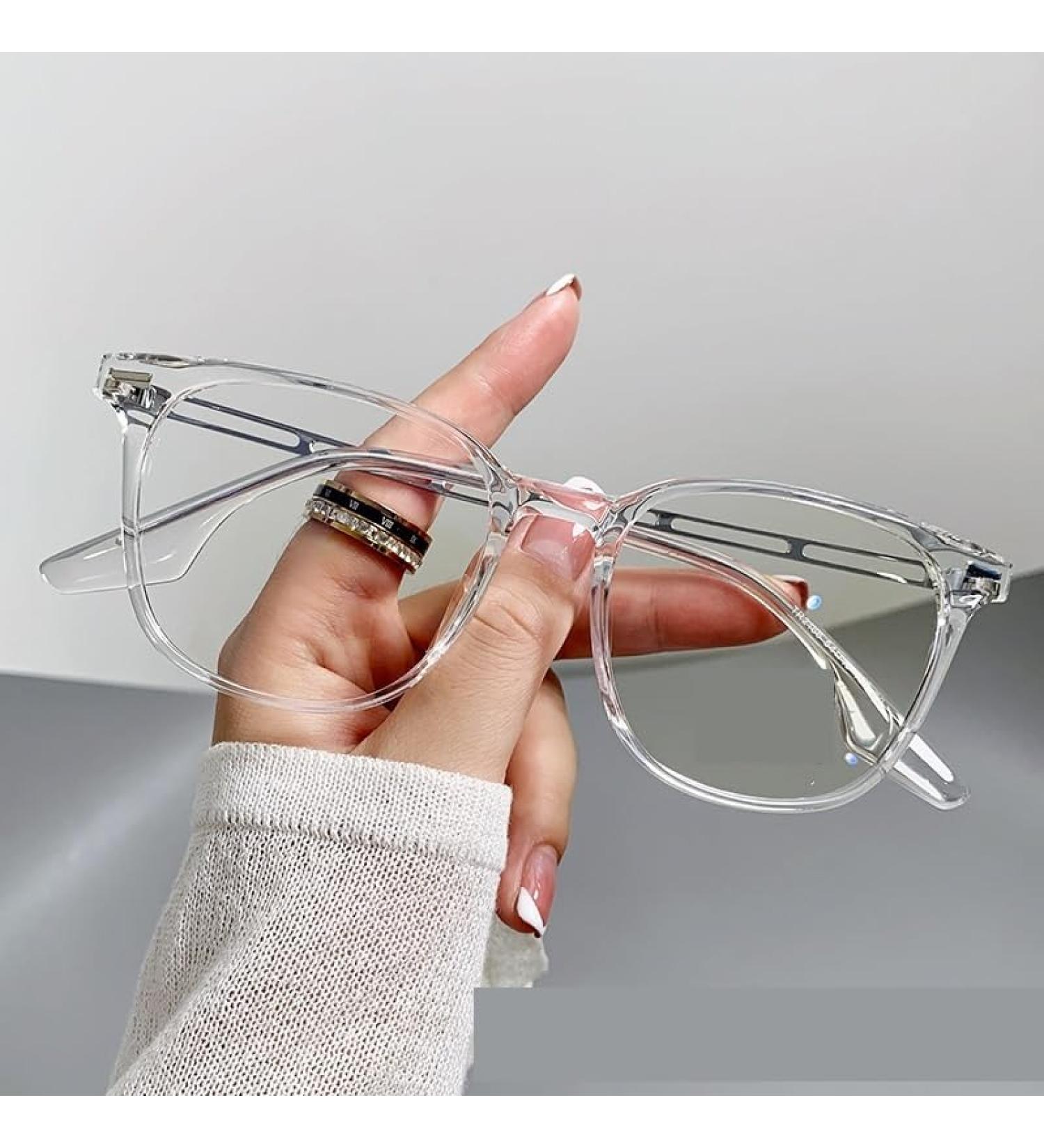 Blue Light Blocking Large Reading Glasses | Anti Eyestrain Presbyopic +300 Transparent  - Buy Online on GoSupps.com