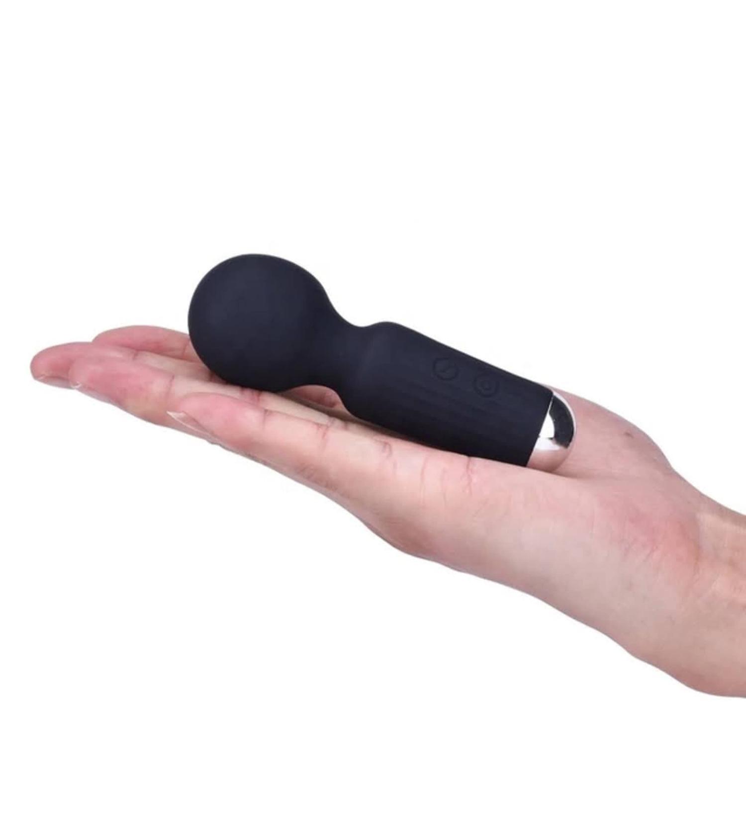 Handheld Cordless Mini Massager for Muscle Tension Relief - Waterproof Silicone - Quiet & Ergonomic Design - Black - Buy Online on GoSupps.com