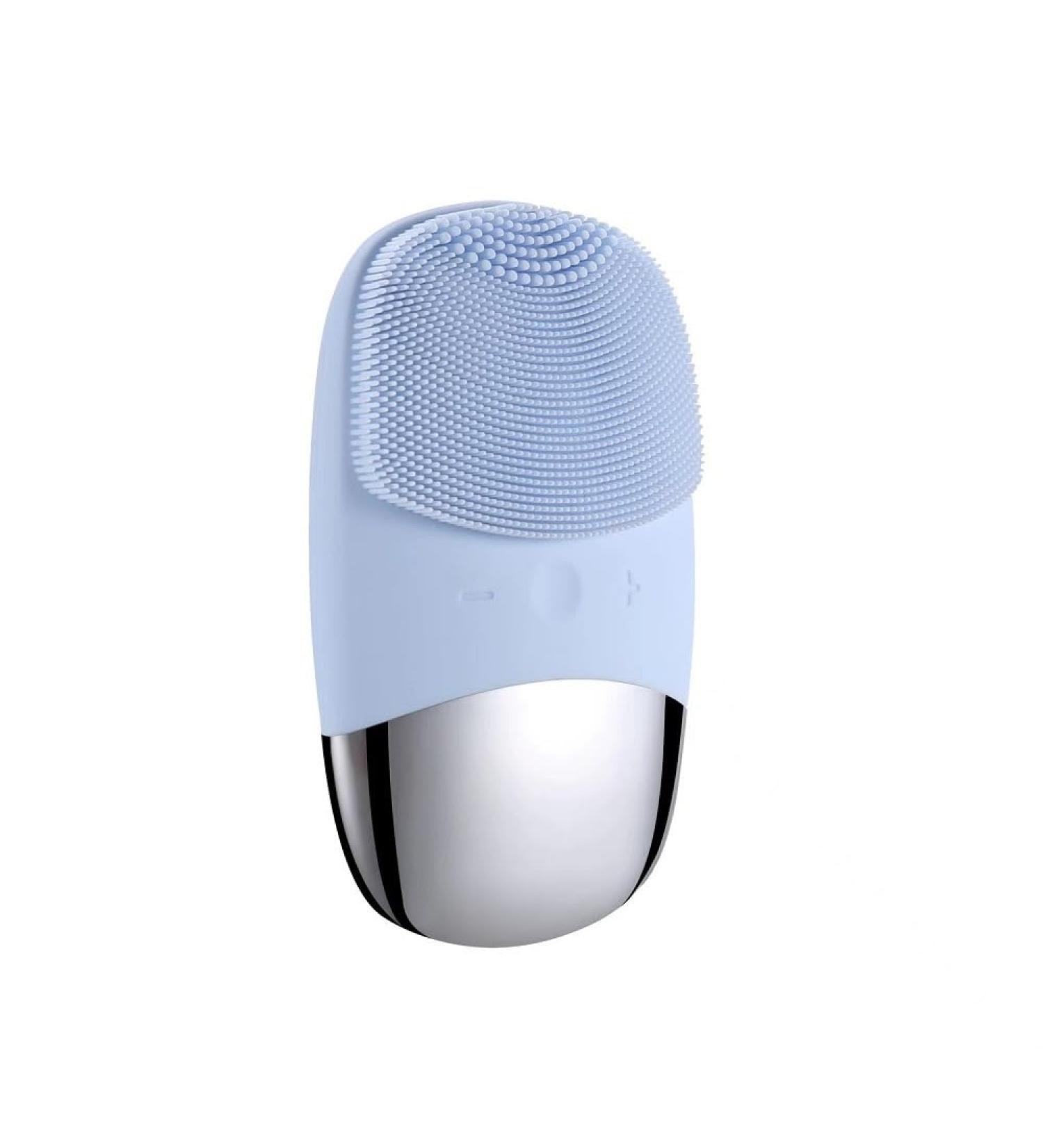 Sonic Facial Cleansing Brush Electric Silicone Face Brush and Massager Waterproof Silicone Face Scrubber for Deep Cleansing Exfoliating Blackhead Removing Rechargeable (Color : Blue) - Buy Online on GoSupps.com