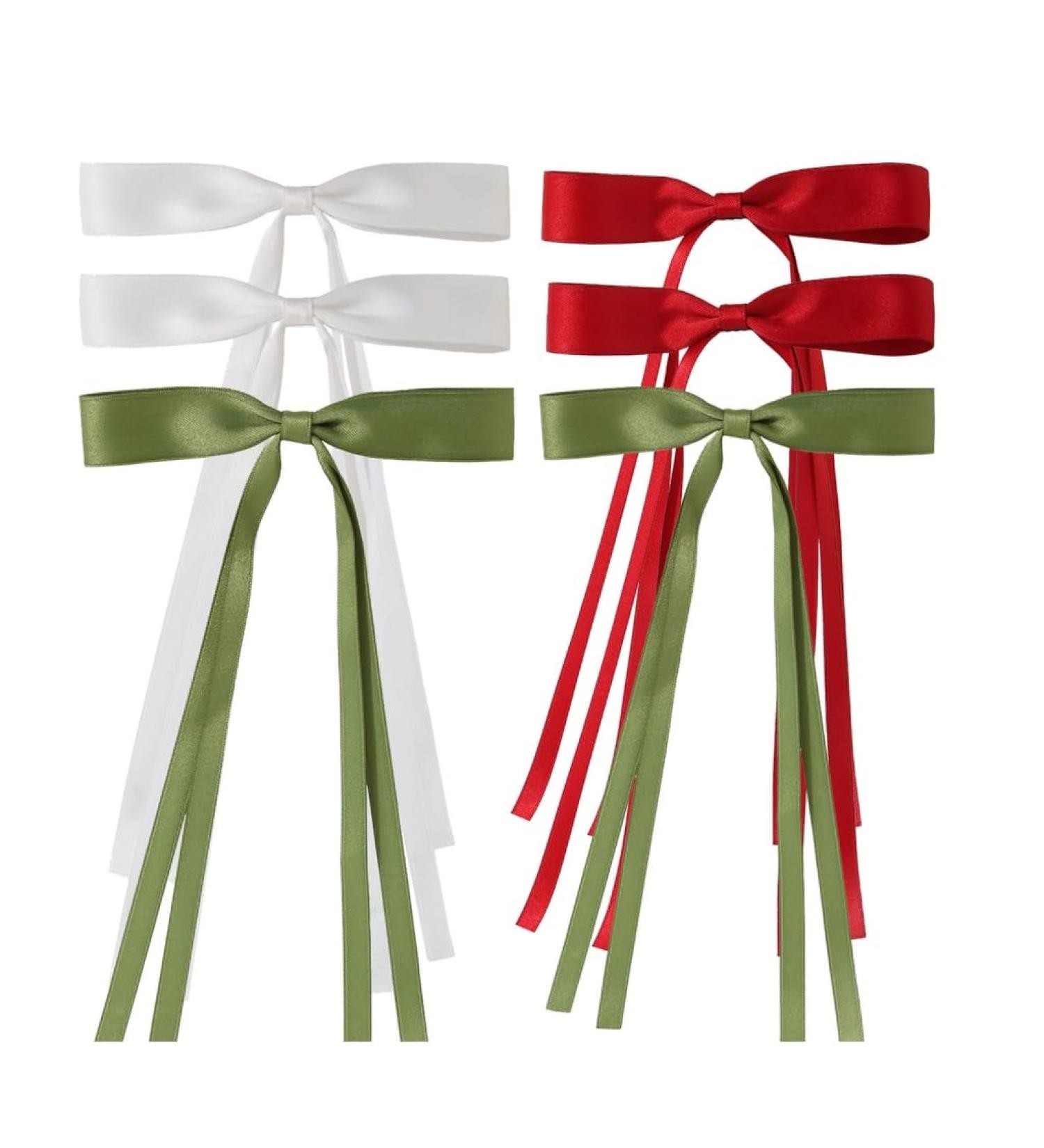 Hair Clip Bow Y2K Style Balletcore Long Bow Flat Clips Balletcore Hairpin Bow Elegant Hair Clip for Bunches D type 6 piece set - Buy Online on GoSupps.com