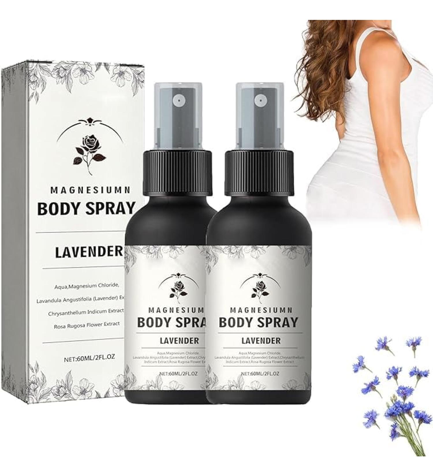 2024 New 1/2/3Pcs Magnesium Spray Lavender - Magnesium Spray for Sleep and Anxiety | Magnesium Body Spray | Magnesium Oil Body Spray | Pure Magnesium Chloride Body Spray - 60ML/2FL.OZ (2pcs Magnesium Spray) - Buy Online on GoSupps.com