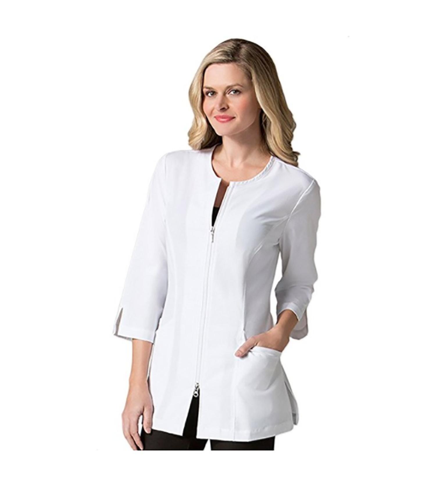 Maevn Smart Lab Coats - Ladies 3/4 Sleeve Lab Jacket XX-Large White