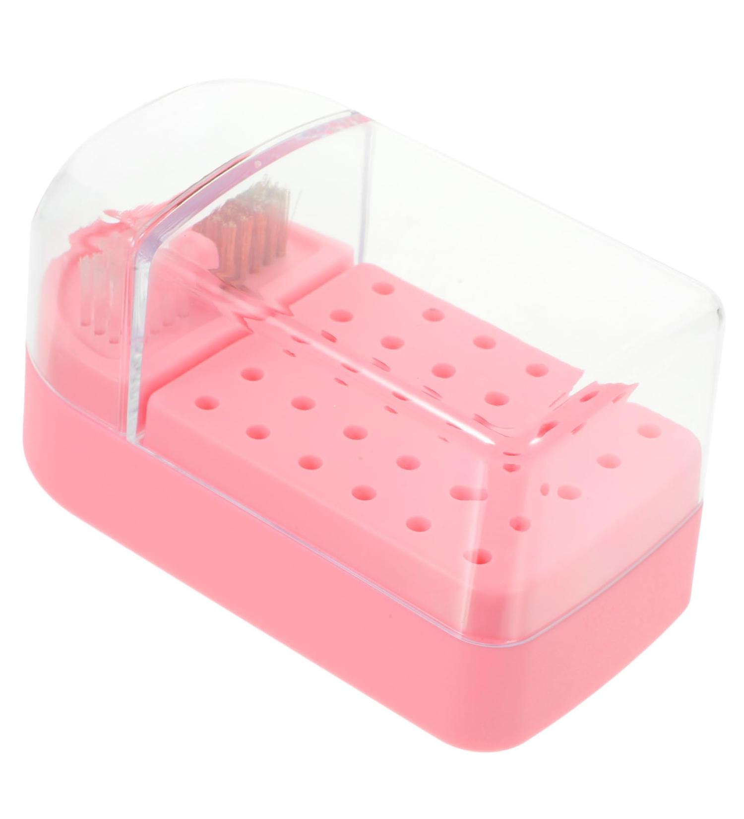 POPETPOP Box Cleaning Brush Drills Nail Drill Bits Holder Nail Drill Bits Container Nail Drill Bit Organizer Nail Bit Holder Manicure Drill Bit Holder Plastic Grinding Head Display Stand - Buy Online on GoSupps.com