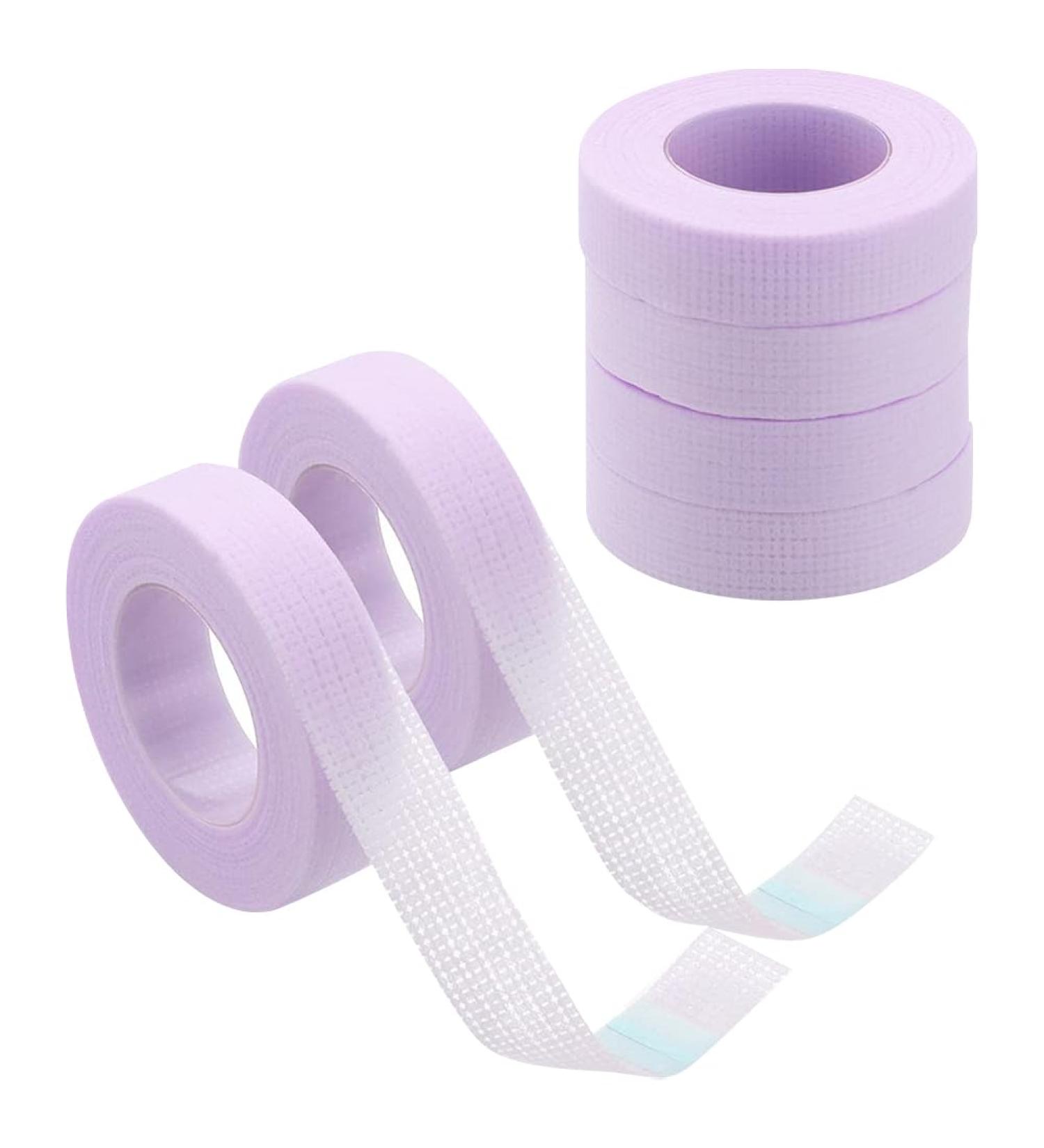 Buy GSHLLO 6 Rolls Eyelash Extension Adhesive Tape - Breathable Fabric for Makeup & Lash Grafting - Purple | International Shipping Available - Buy Online on GoSupps.com
