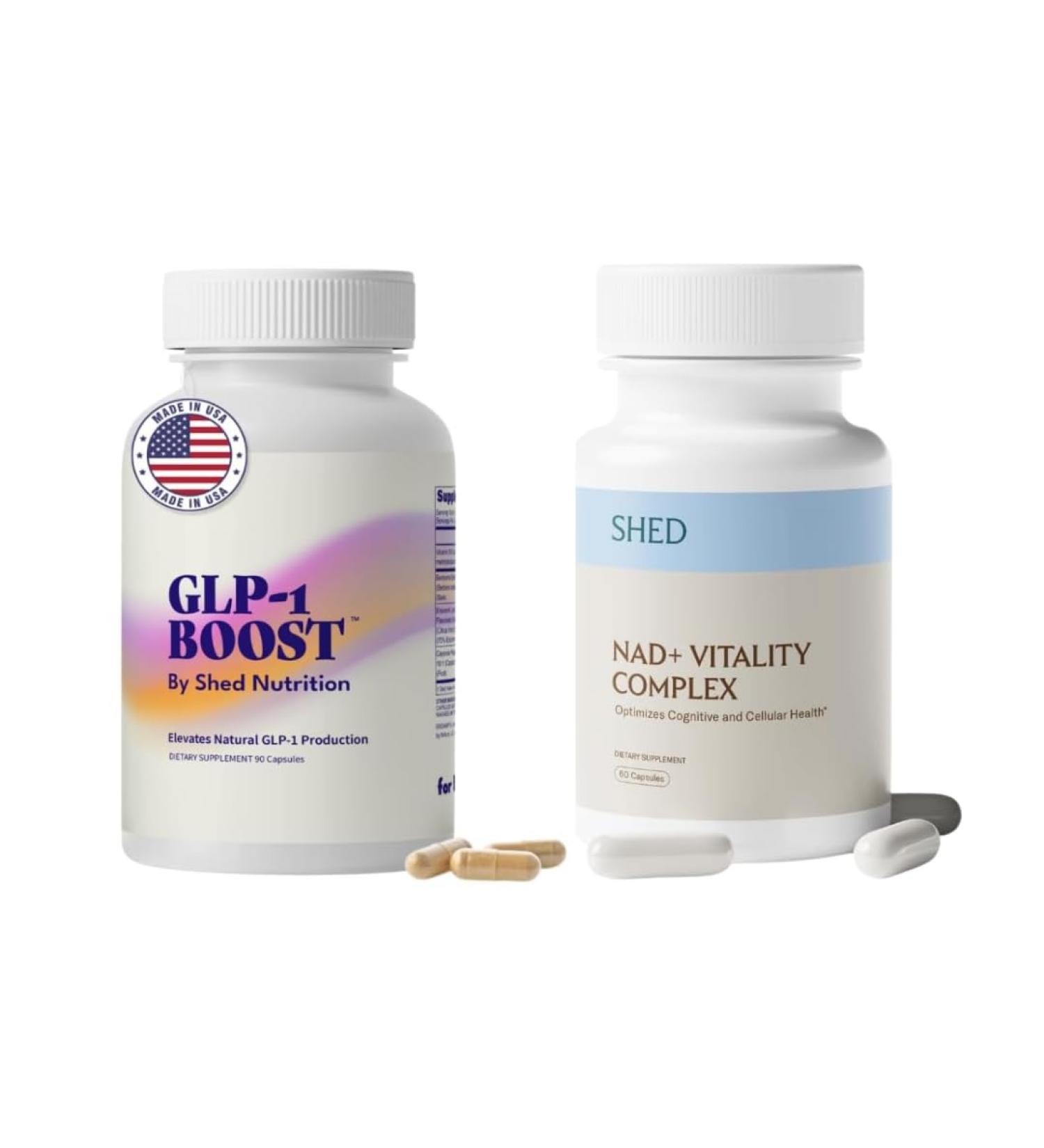 GLP-1 Boost & NAD+ Vitality Complex Wellness Duo Appetite Control Metabolism & Cellular Energy Support Eriomin Berberine Capsaicin NR Alpha-GPC & Methylated B Vitamins 150 Total Capsules - Buy Online on GoSupps.com