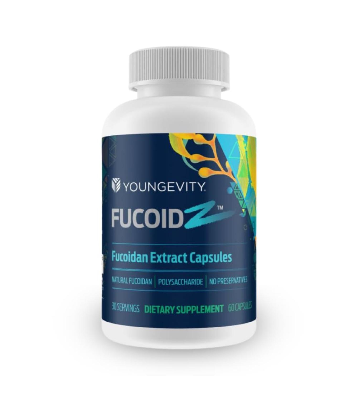 Youngevity FucoidZ - Pure Organic Maritech Fucoidan Extract & Cofactors (Vitamin C Zinc Elderberry + Botanical Blend) - Immune Support - Super Antioxidant - 60 Capsules - Buy Online on GoSupps.com