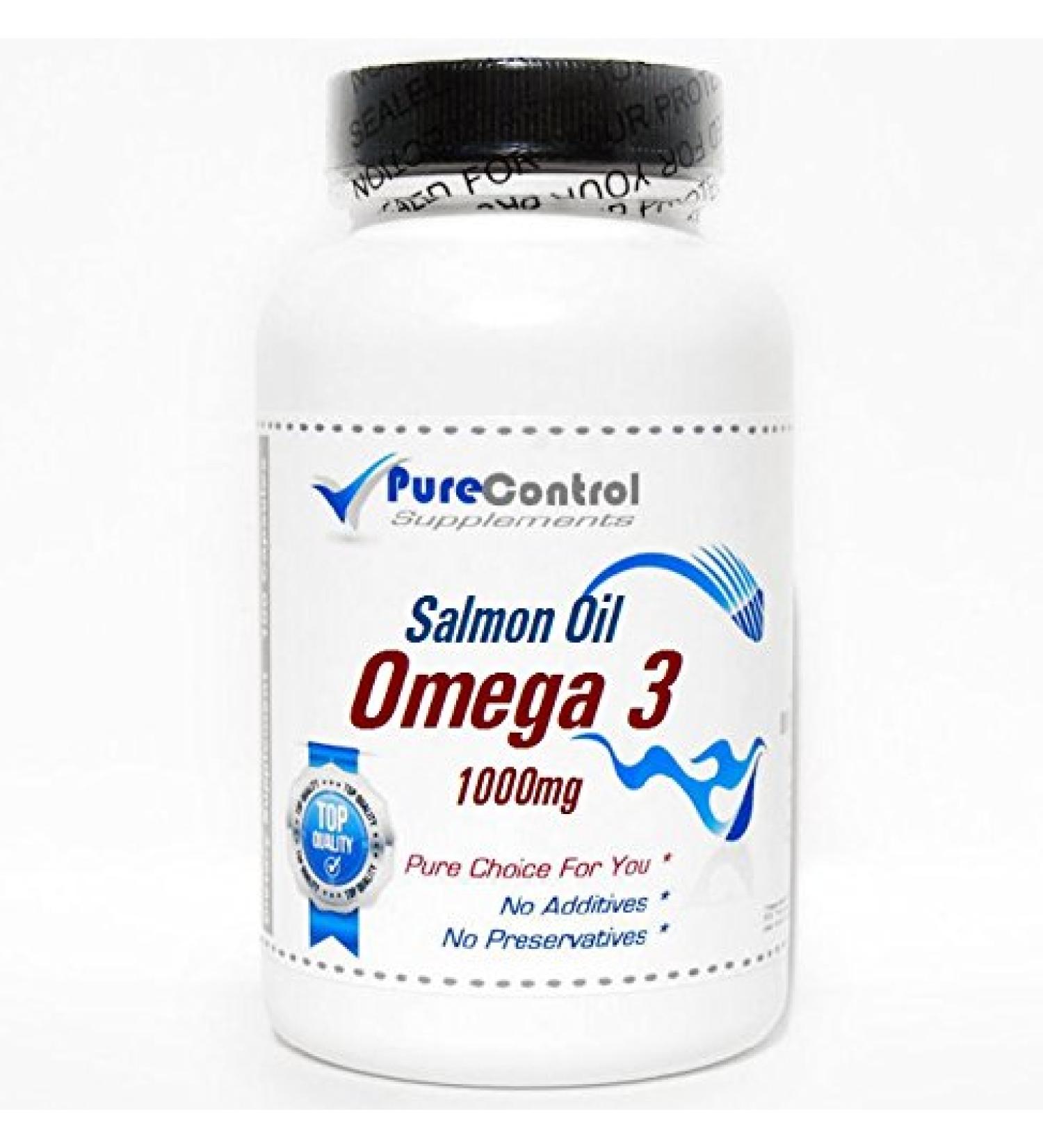 Salmon Oil Omega 3 1000mg // 200 Capsules // Pure // by PureControl Supplements