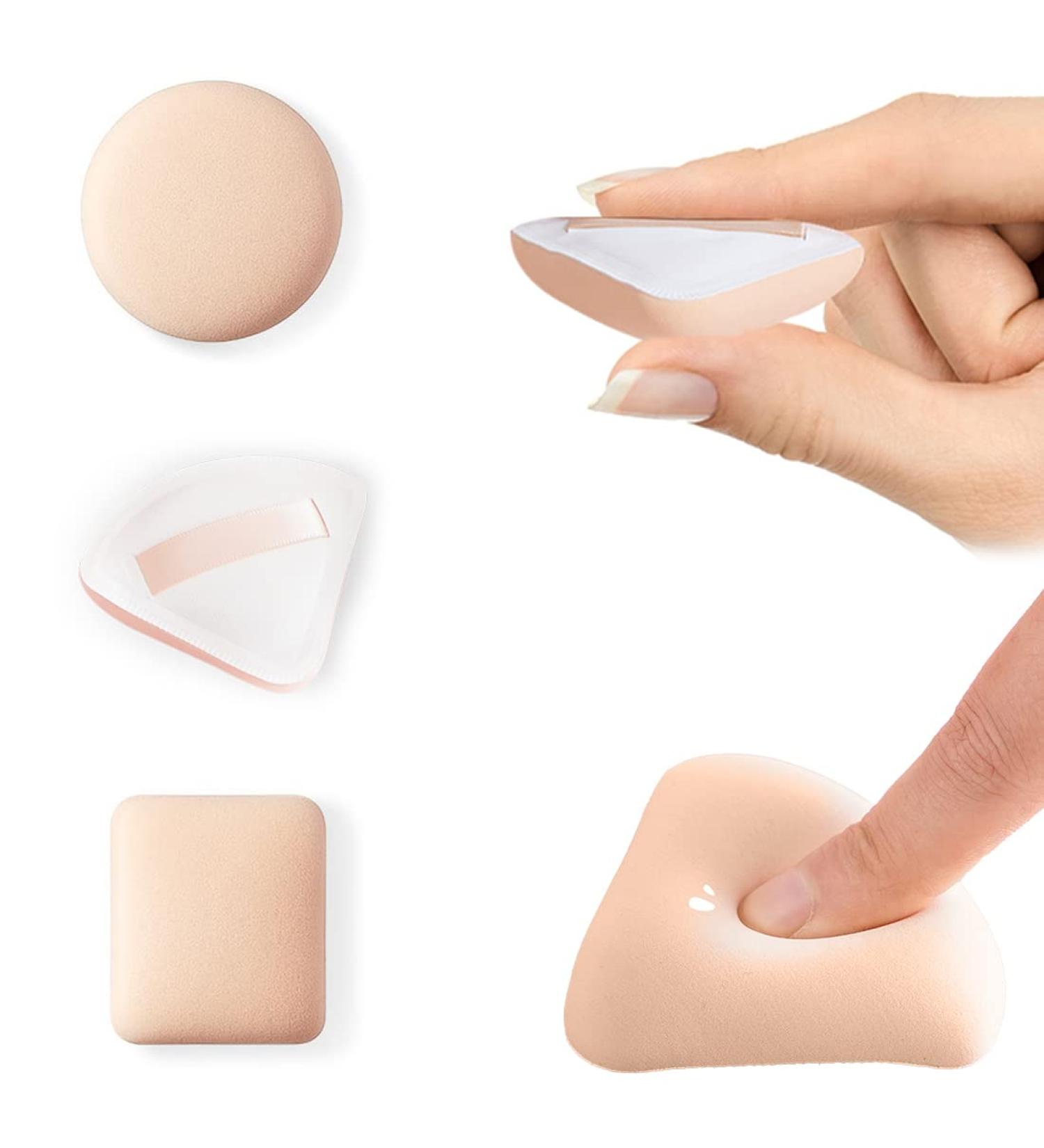 Ucunjia 3er-Pack MakeUp Sponges | Damp & Dry Cotton Puffs - Triangle Circle Square - Enhance Your Makeup Routine - Buy Online on GoSupps.com