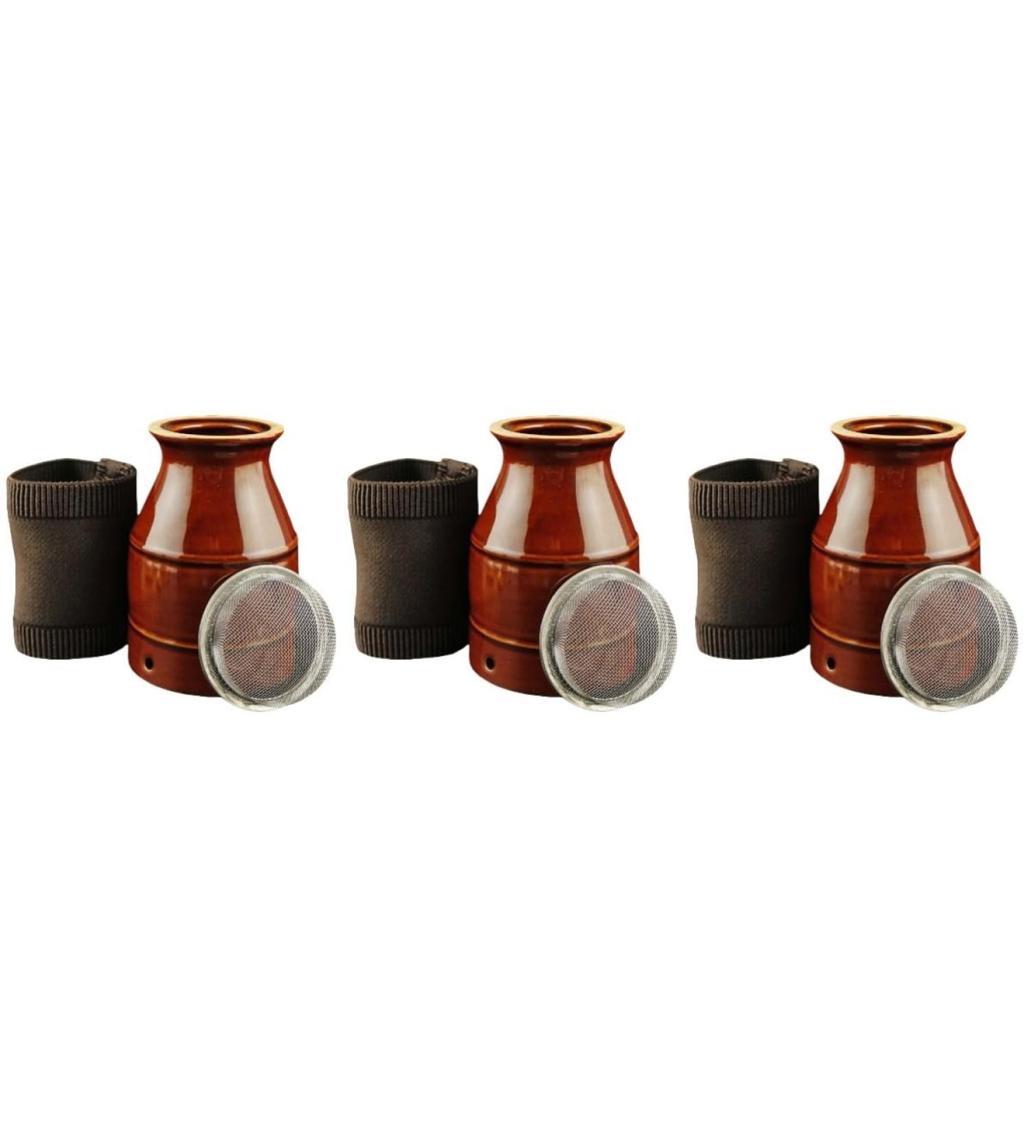 Gleavi 3 STK Cupping Moxibustion Glass - Ceramic Moxa Massage Cups for Pain Relief & Wellness - Buy Online on GoSupps.com