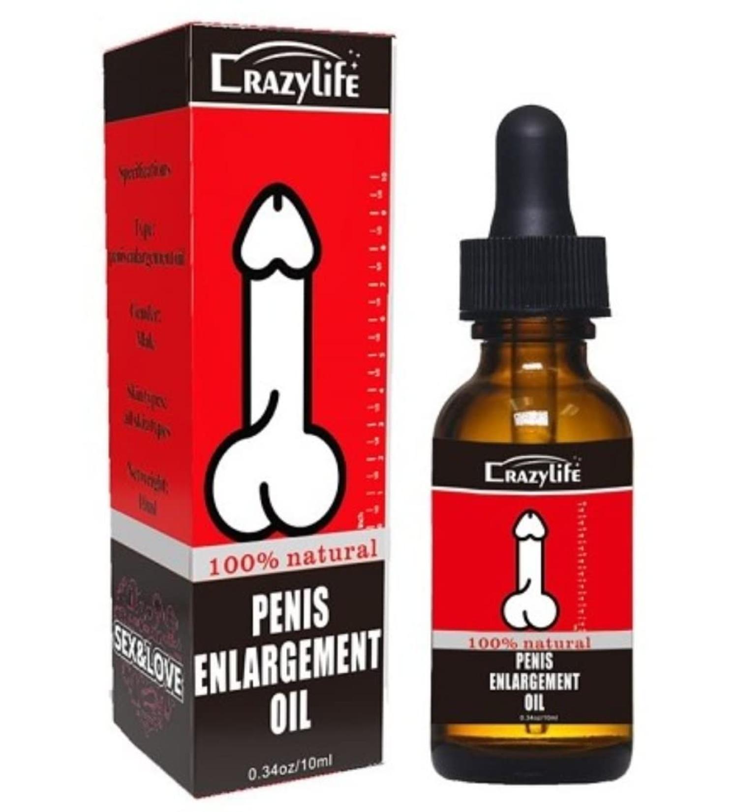 Natural Male Enlargement Massage Oil - Fast Growth Thick & Long | CrazyLife - 10ML - Buy Online on GoSupps.com