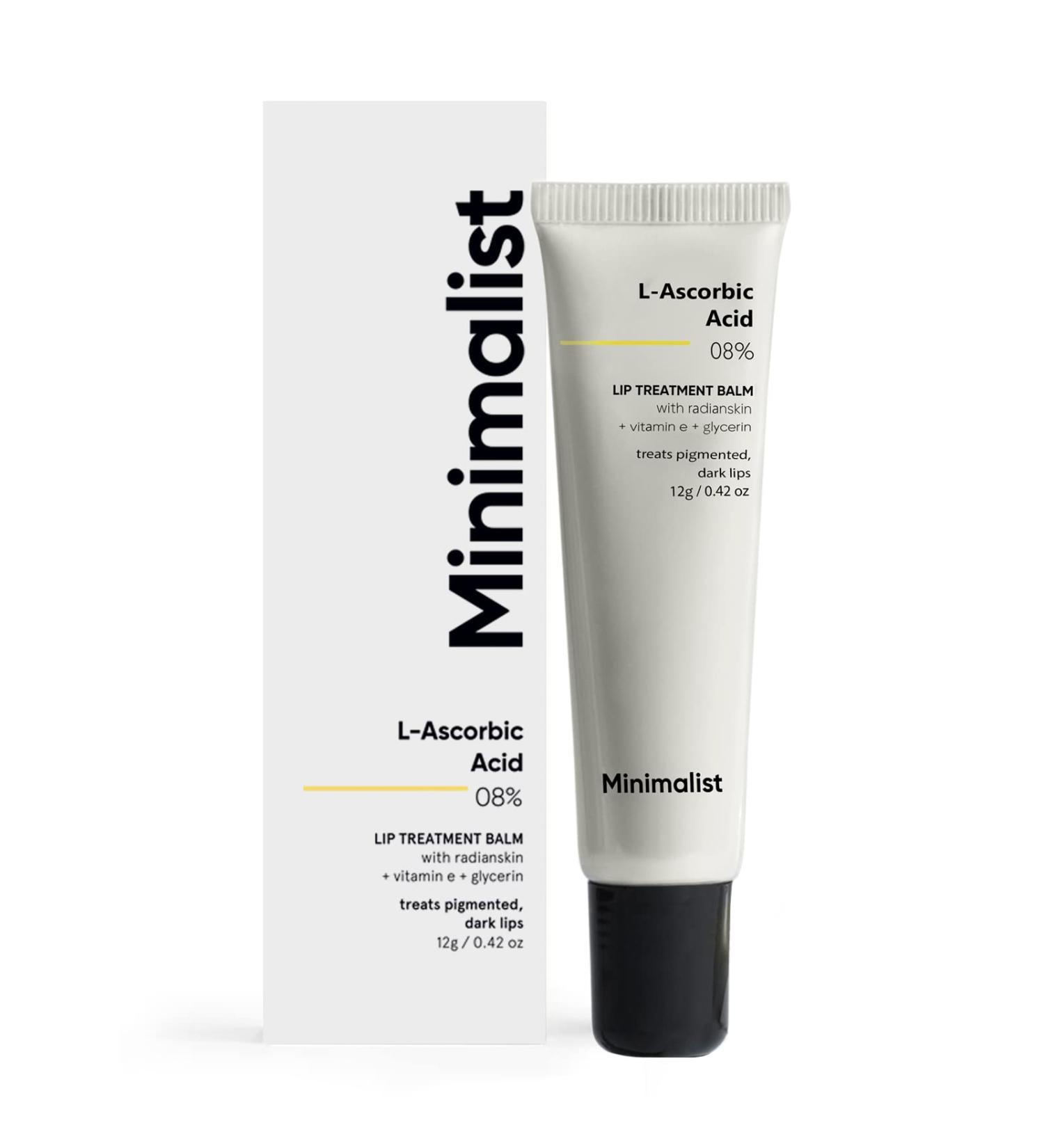 Minimalist Lip Treatment Balm for Dark Lips - Hydrating & Soothing | 8% L-Ascorbic Acid & Vitamin E | 0.42 Oz | Unisex - Buy Online on GoSupps.com