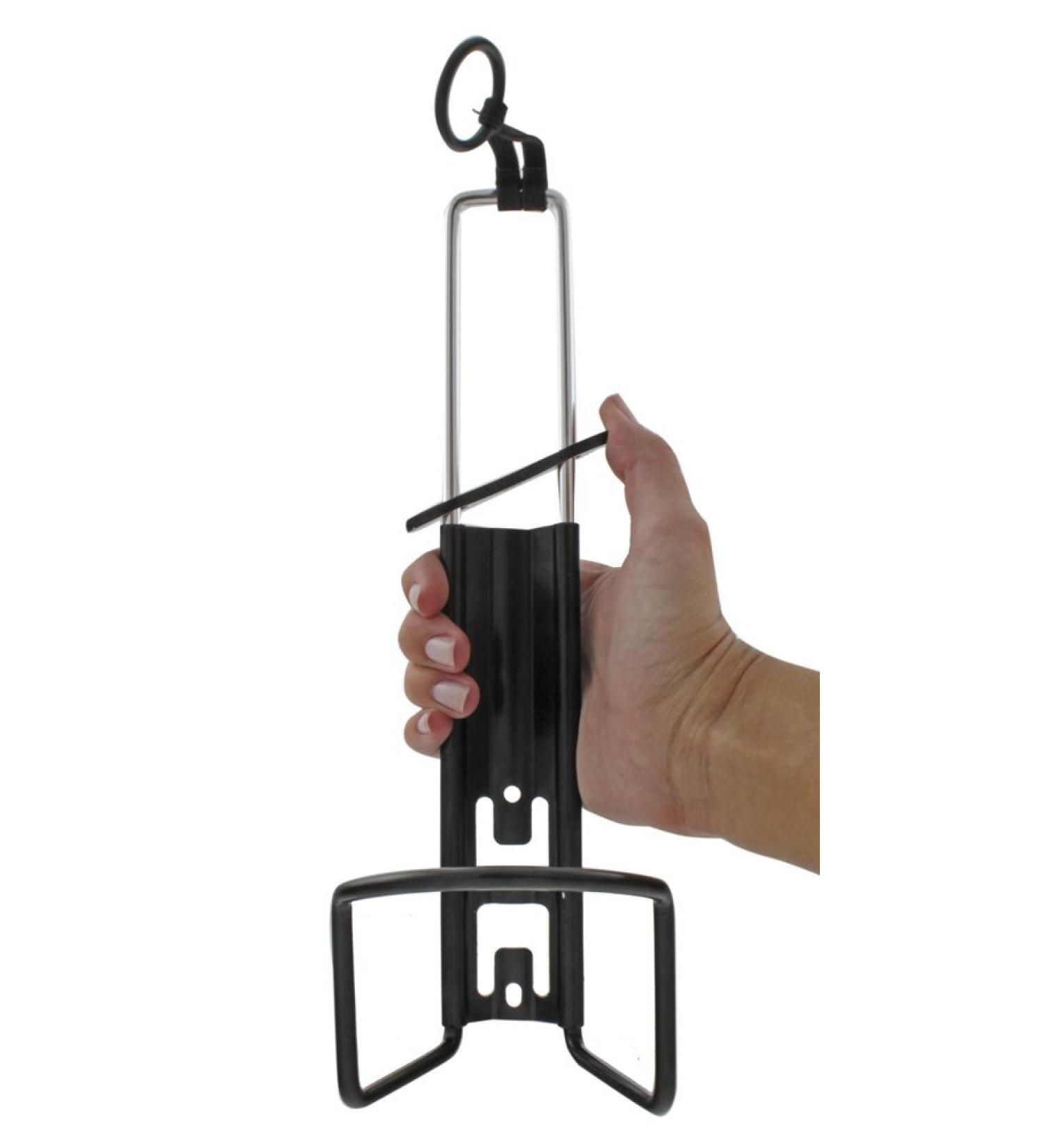 M-Wave Adjustable Drinking Bottle Holder for Up to 1.5L Bottles - Black | International Shipping Available - Buy Online on GoSupps.com