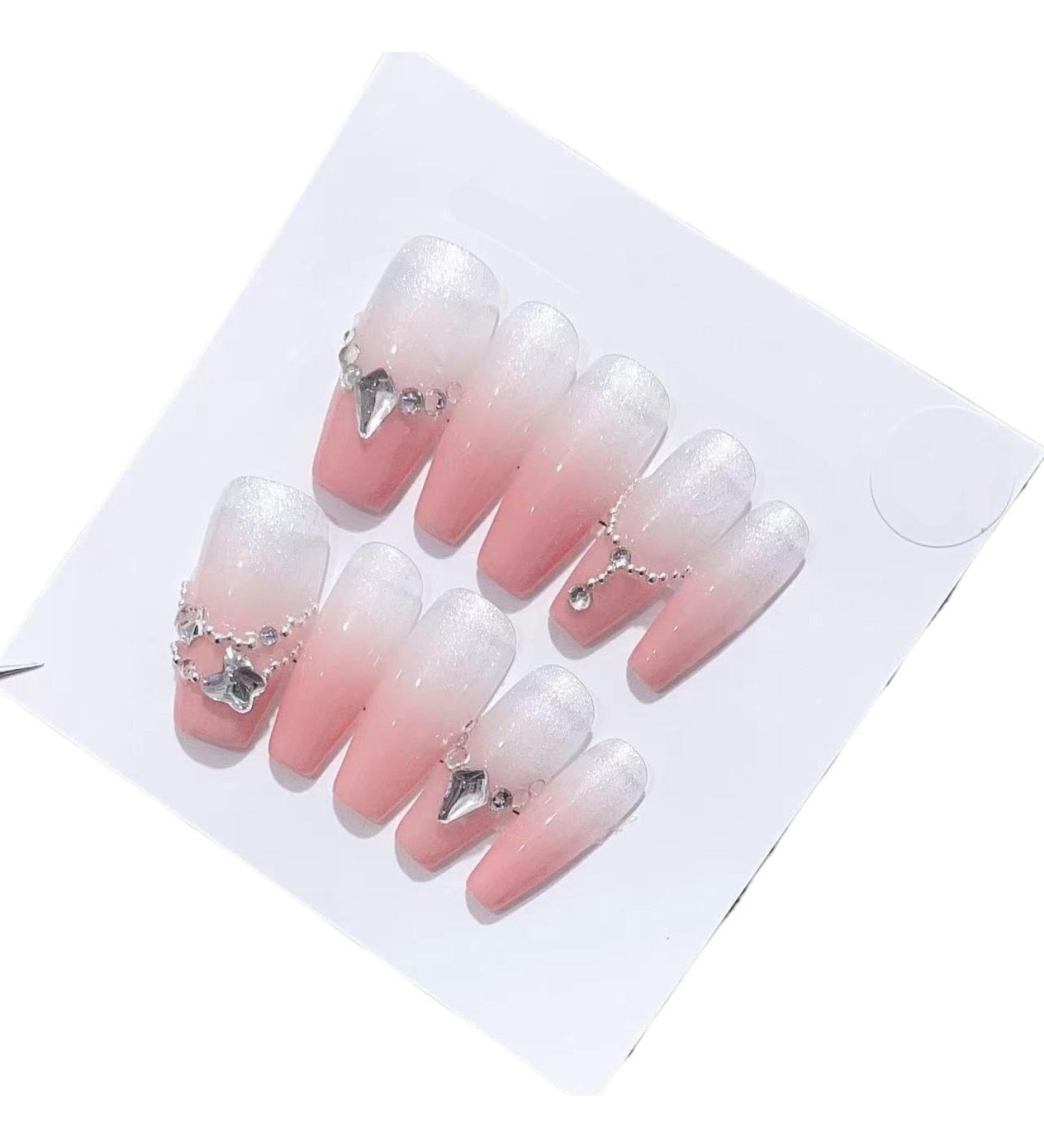 Handmade Long and Short Nail Patches for Artificial Nail Enhancement(Color:19560 Size:S) - Buy Online on GoSupps.com