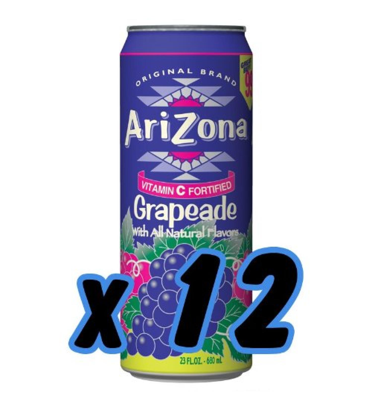 Arizona Arizona Grapeade (12 x 680 ml) with 3 Euro DPG Book