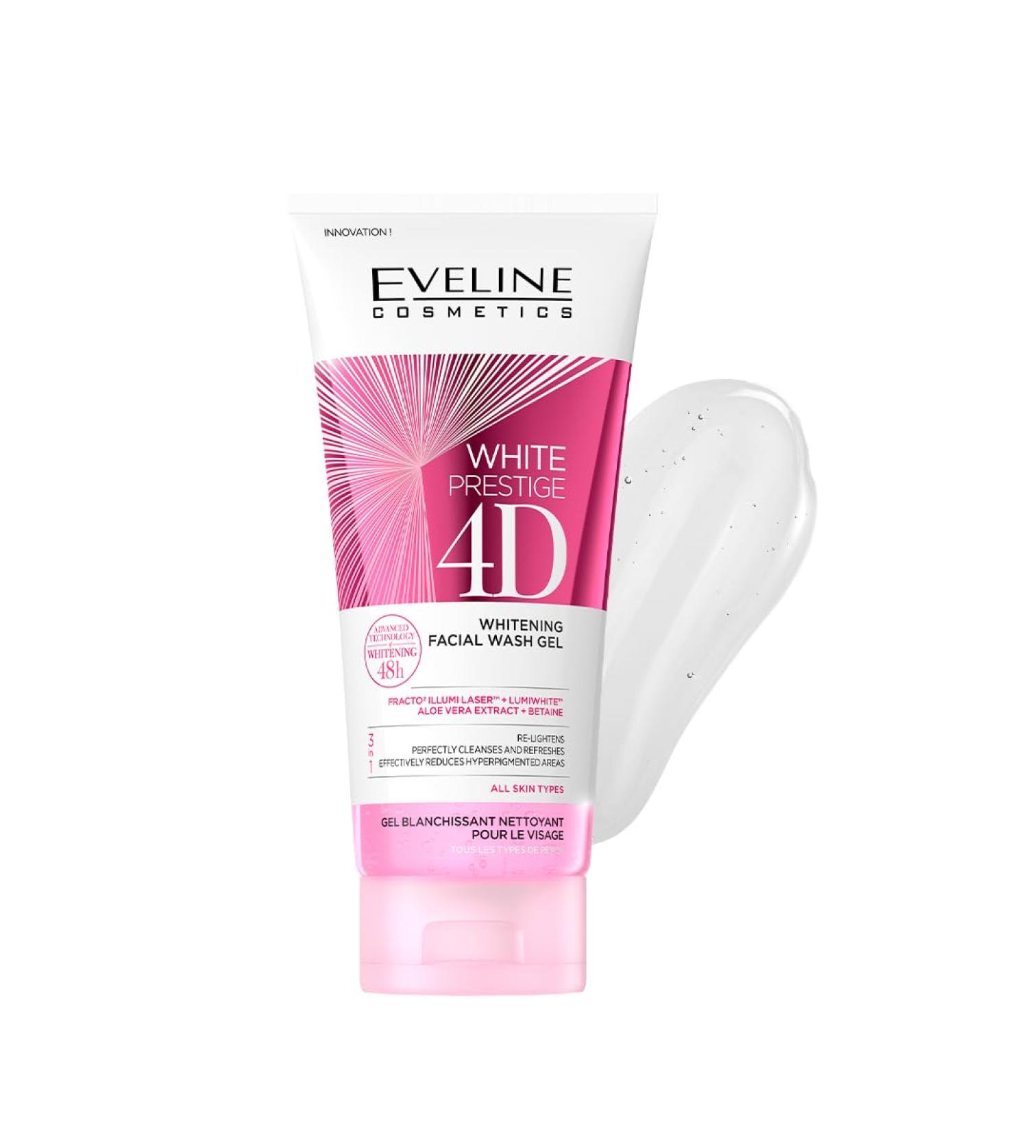 Eveline WHITE PRESTIGE 4D Whitening 3 in 1 Facial Wash Gel 200ml - Buy Online on GoSupps.com