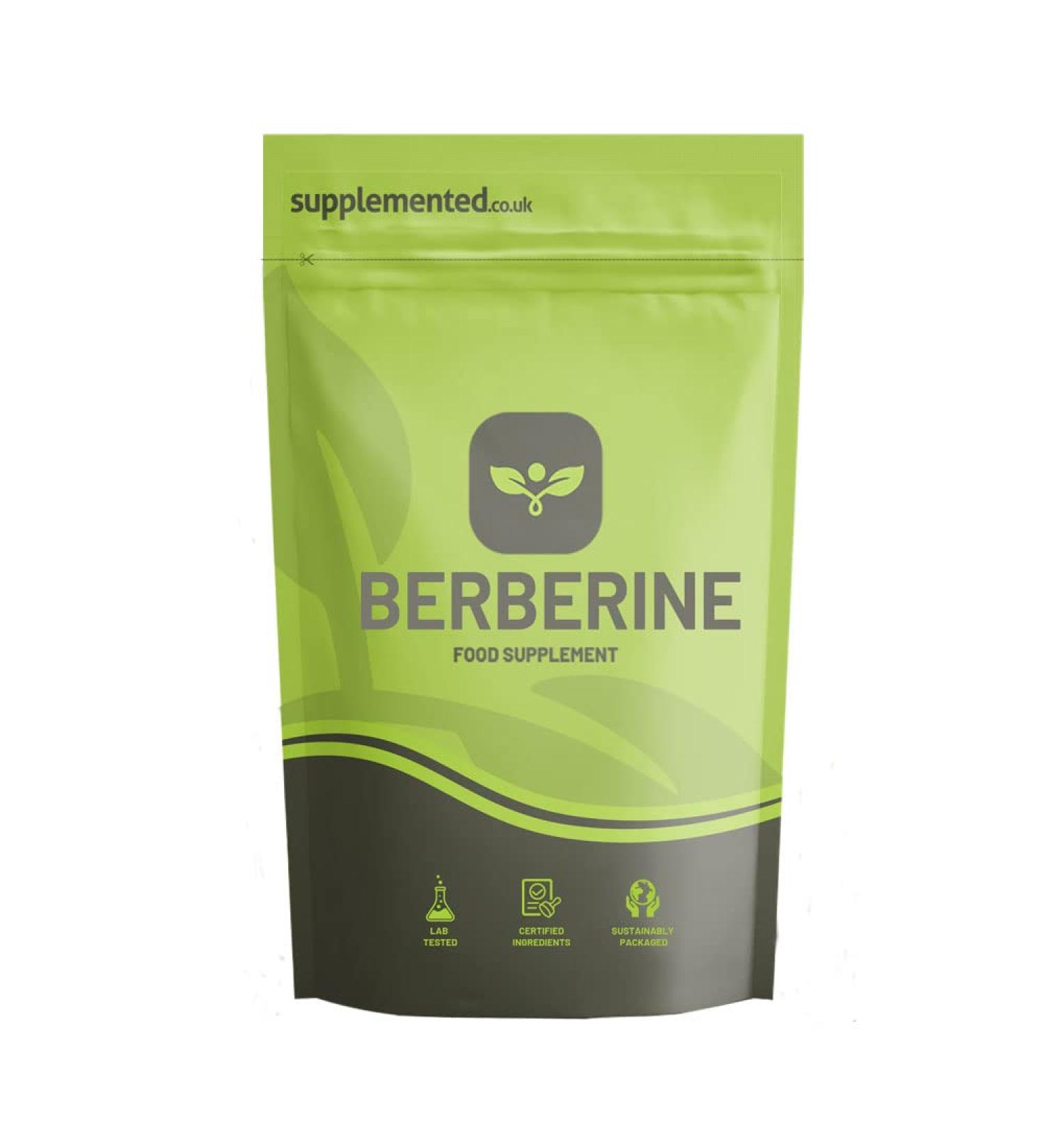 Berberine 98% 500mg 90 Capsules - Pharmaceutical Grade High Strength Supplement - UK Made for Metabolism and Blood Sugar - 90 Count - Buy Online on GoSupps.com