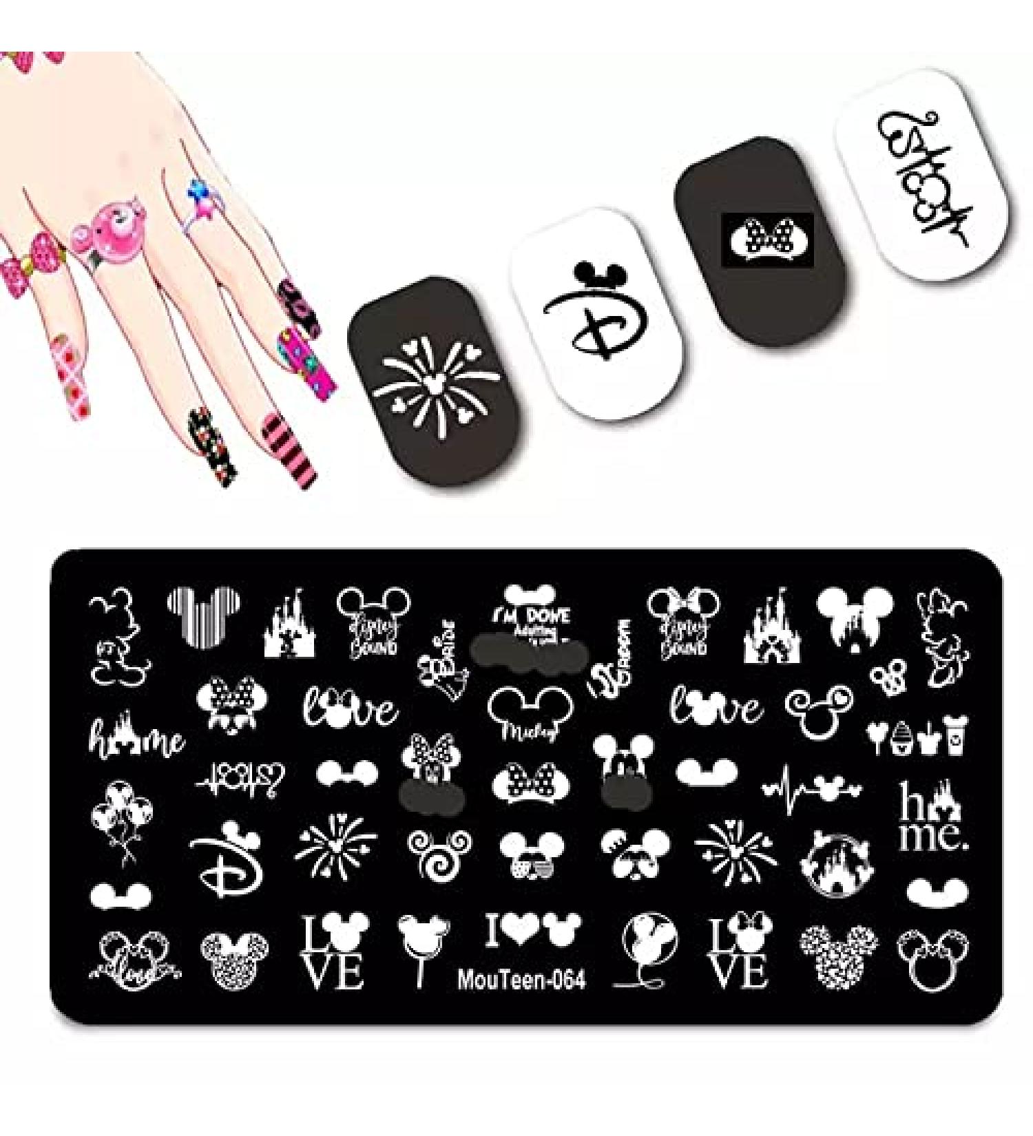 Princess Nail Art Stamping Plate Set - Reusable DIY Manicure Tools - Buy Online on GoSupps.com