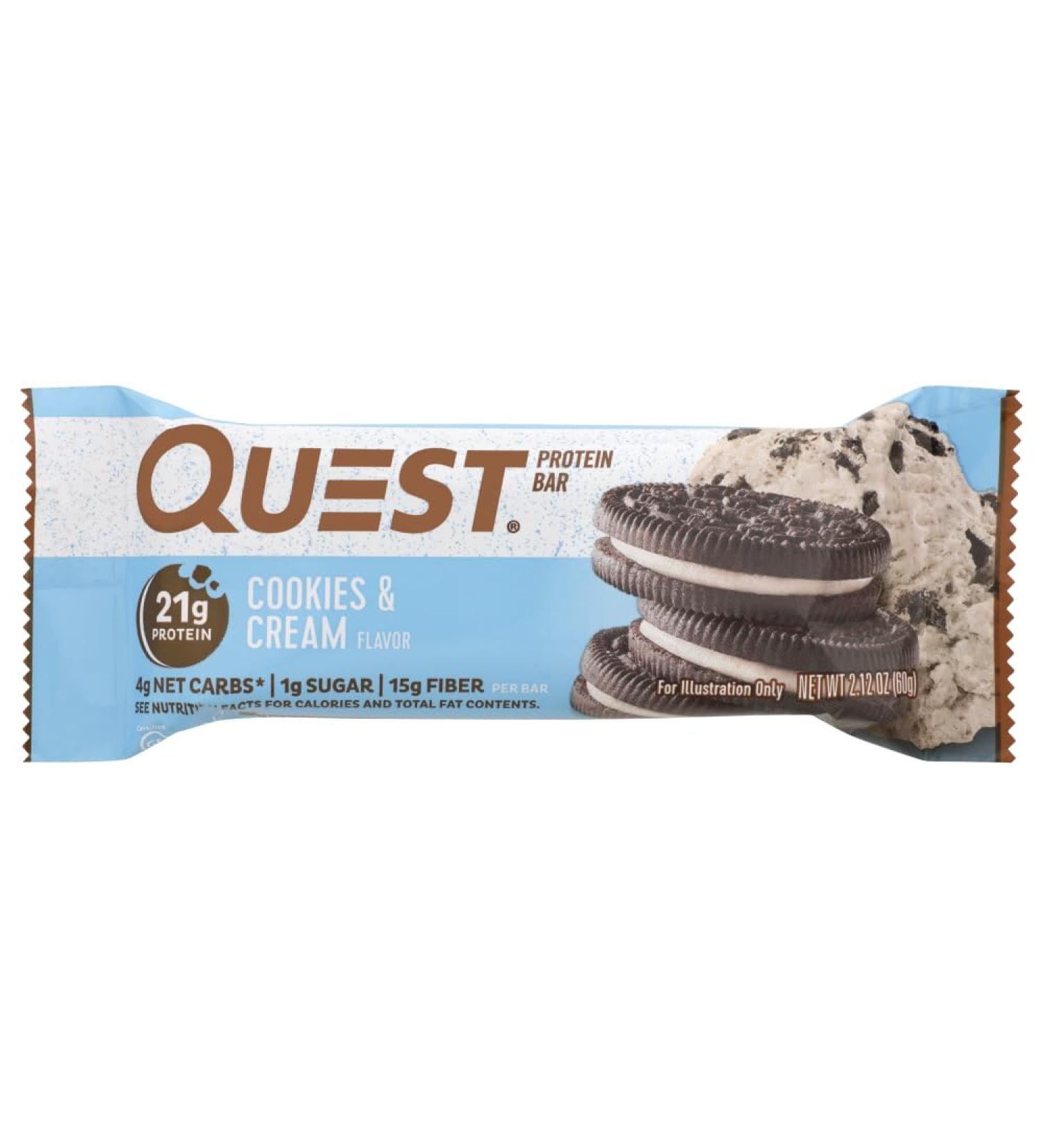 Quest Bars-Cookies & Cream 48 Bars - Buy Online on GoSupps.com