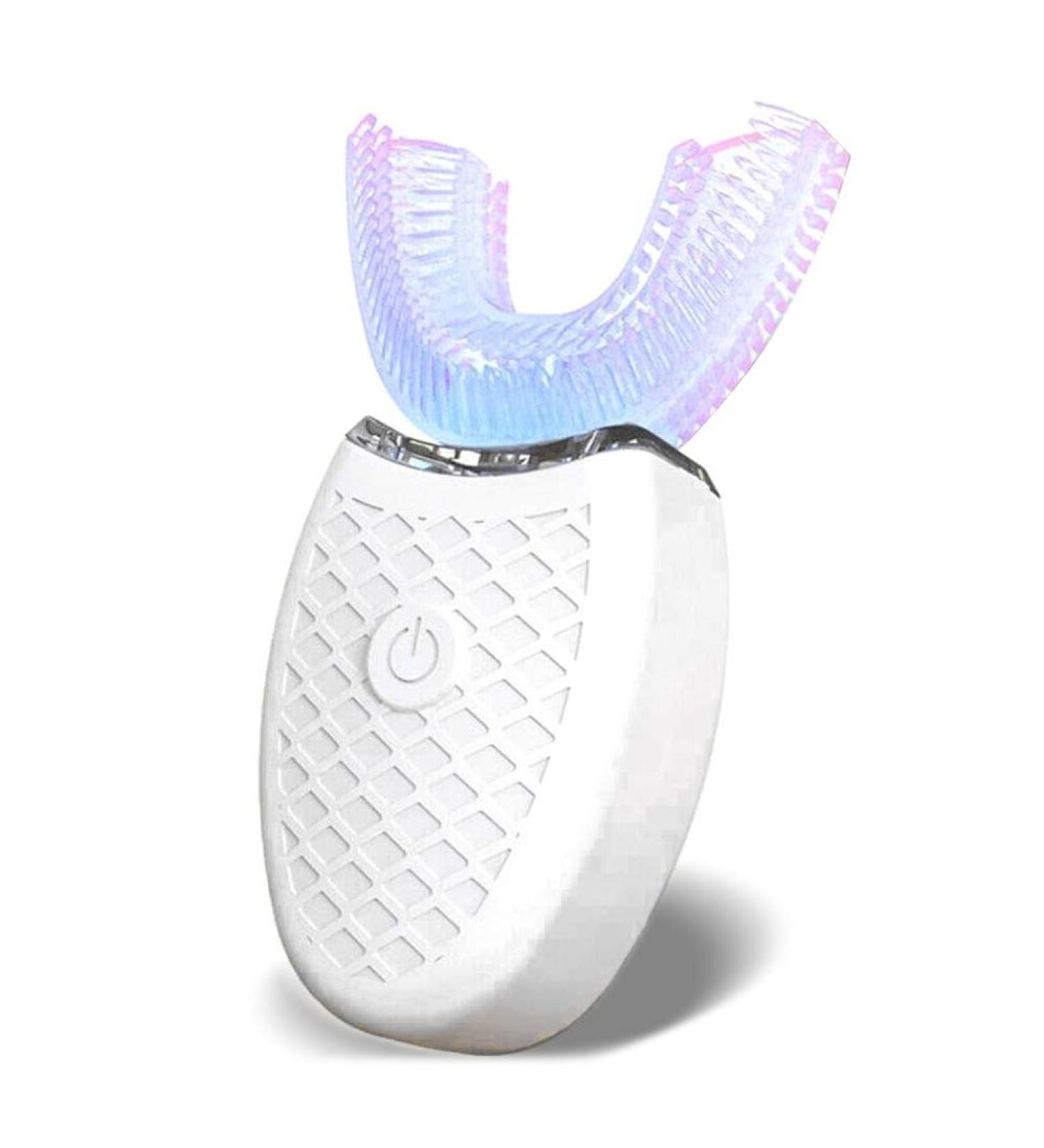 Ultrasonic Tooth Cleaner Electric Tooth Brush Automatic Clean Oral 360 U-Shape Mouth Cleaner Teeth Whitening Sonic Toothbrush 4 Optional Modes IPX7 Waterproof Toothbrush Heads White - Buy Online on GoSupps.com