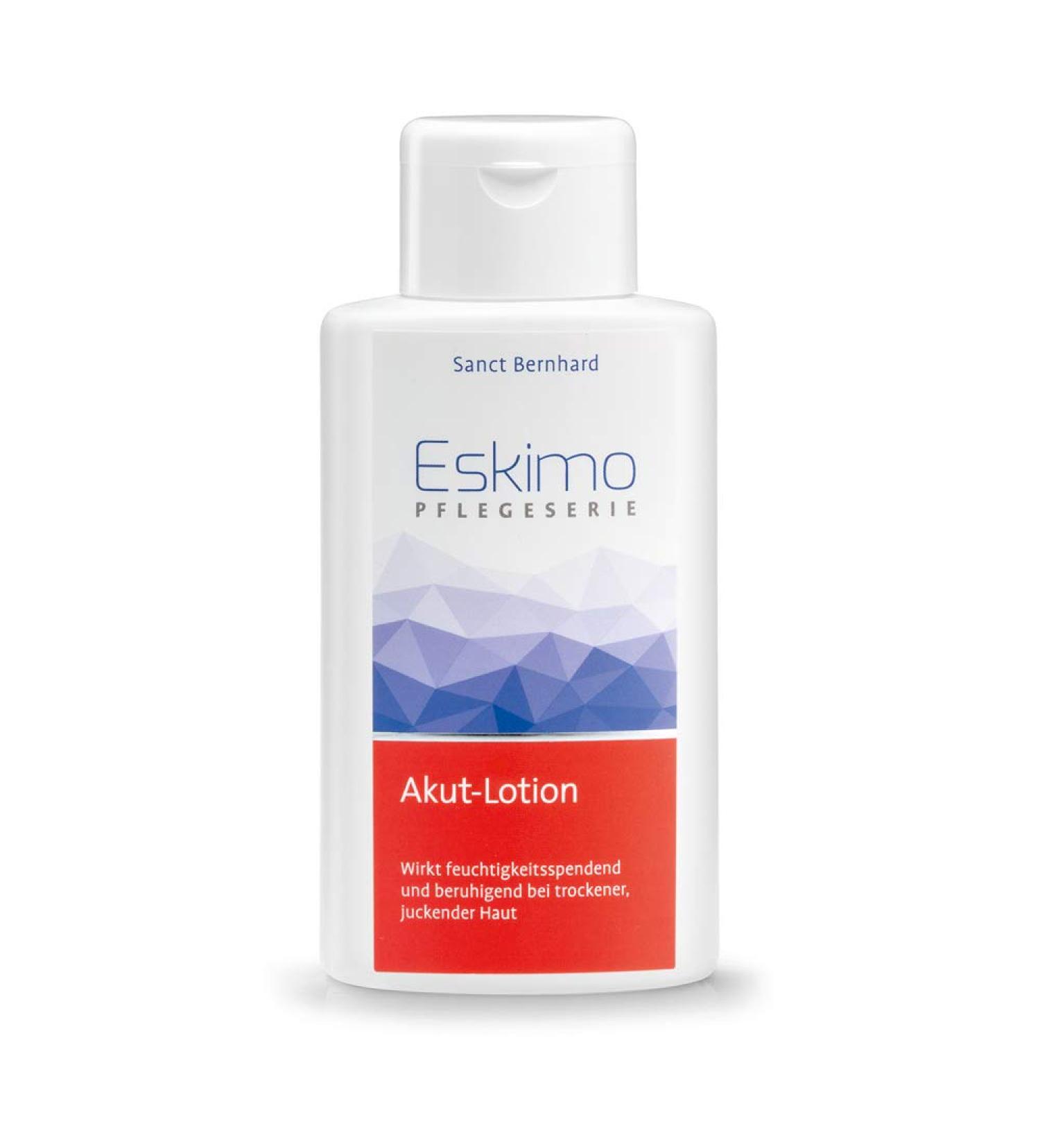 Sanct Bernhard Eskimo Acute Lotion for dry itchy skin with polidocanol urea echium oil sunflower oil 250 ml