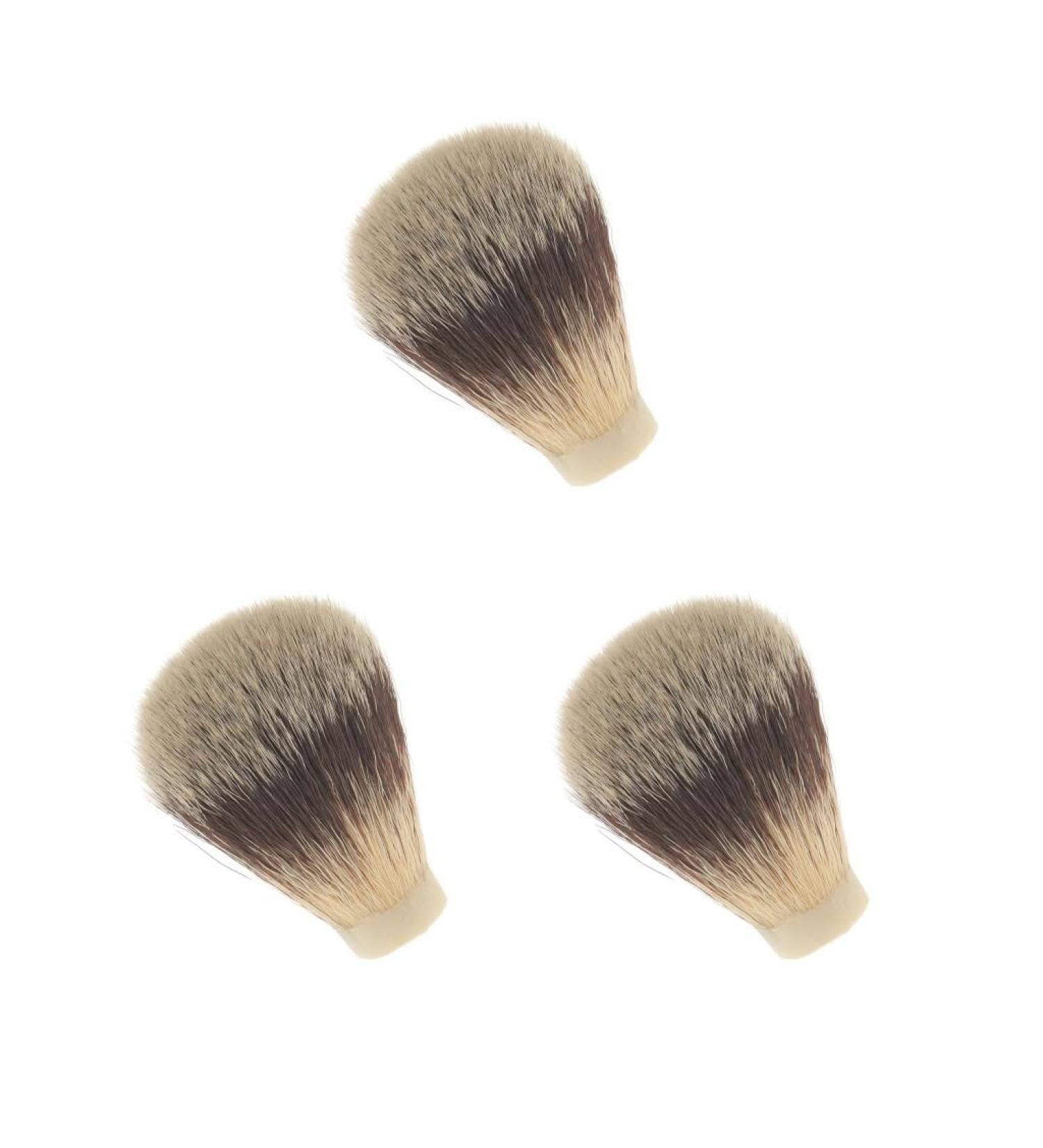 3 Set of Nylon Shaving Brush Knots for Men | Salon Hair Removal & Cleaning | 2.0 x 6 cm - Buy Online on GoSupps.com