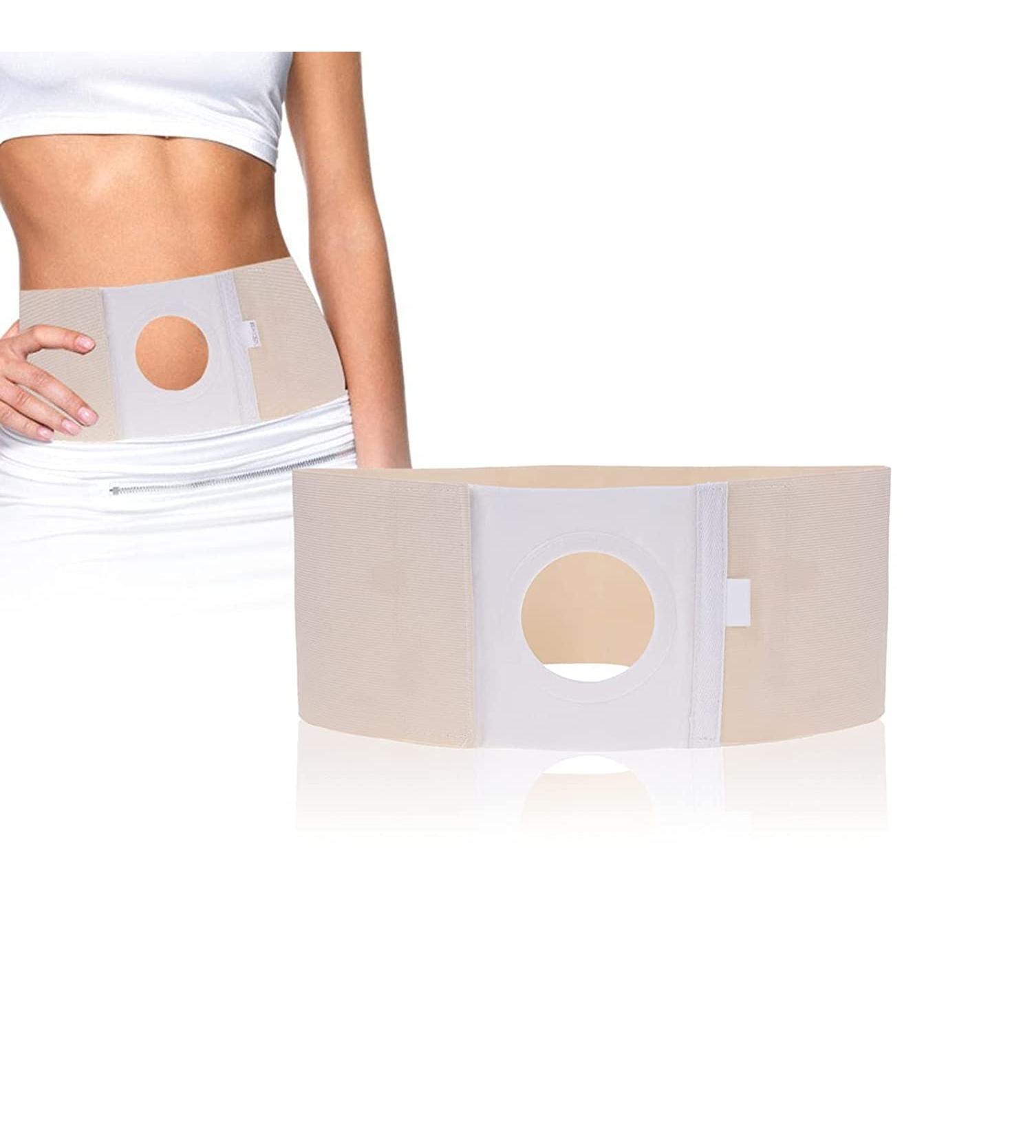Ostomy Belt & Stoma Supplies - Unisex Breathable Support Bandage for Post-Colostomy Care | Abdominal Muscle Fixation & Back Support (L) - Buy Online on GoSupps.com