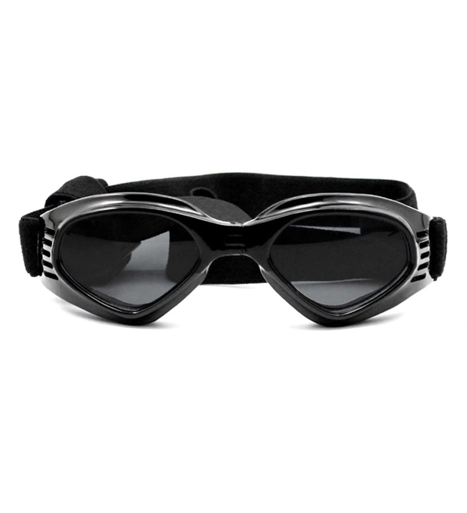 Small Dog UV Protection Goggles - Windproof Puppy Sunglasses in Black - Buy Online on GoSupps.com