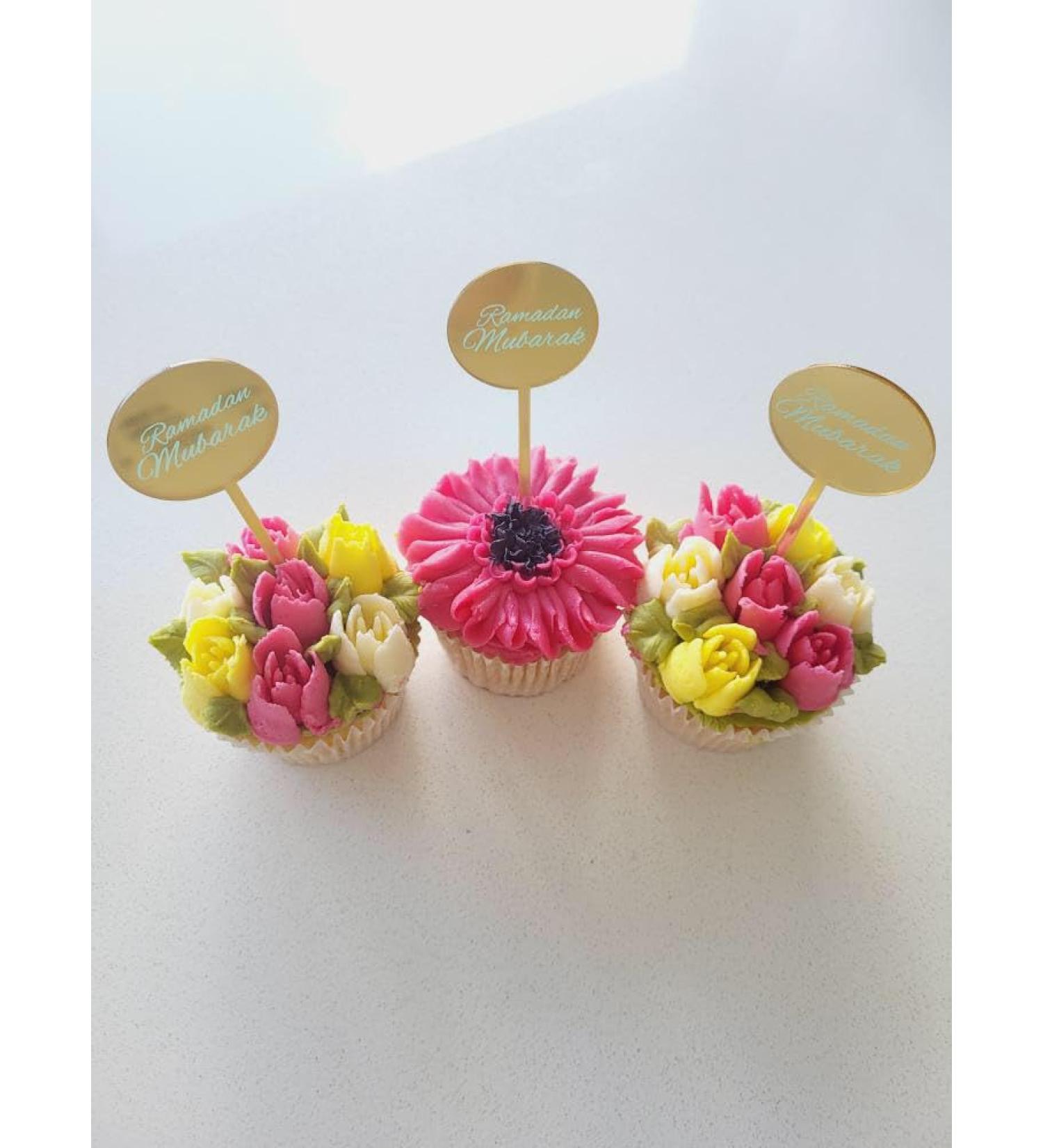 8 Gold Acrylic Ramadan Mubarak Cupcake Discs Ramadan Mubarak Cupcake Toppers Ramadan Mubarak Cake Toppers Ramadan Kareem Cake Toppers Cake Decorations UK. - Buy Online on GoSupps.com