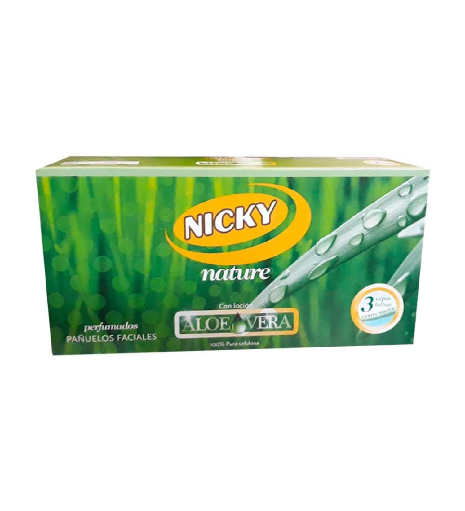 Nicky Nicky Nature Facial Tissues with Aloe Vera Lotion - 15 Pack of 80 Tissues