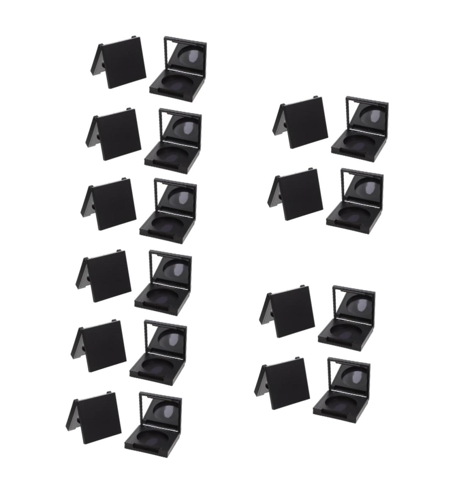 Beavorty Eyeshadow Palette 20 pcs with Sub Pallette Girls Organizers Vials Refillable Powder Clear Lipstick Aging Eye Highlighters 5x5cmx5pcs Blackx5pcs - Buy Online on GoSupps.com