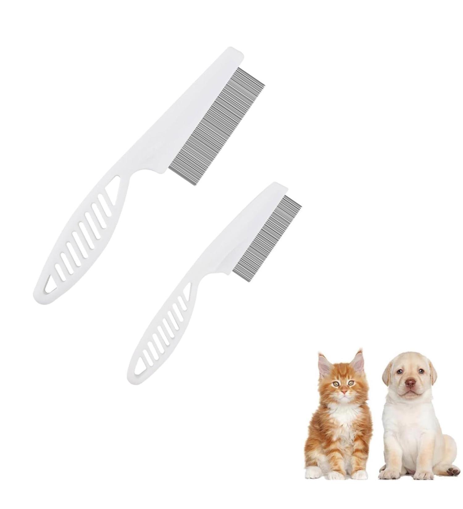 Flea Comb for Dogs 2-piece Set of Dog Fine Toothed Flea Comb Flea Comb for Cats Dogs Lice Combs Fine Tooth Comb Grooming Suitable for Removing Tears Stains from Dogs Fleas Lice - Buy Online on GoSupps.com
