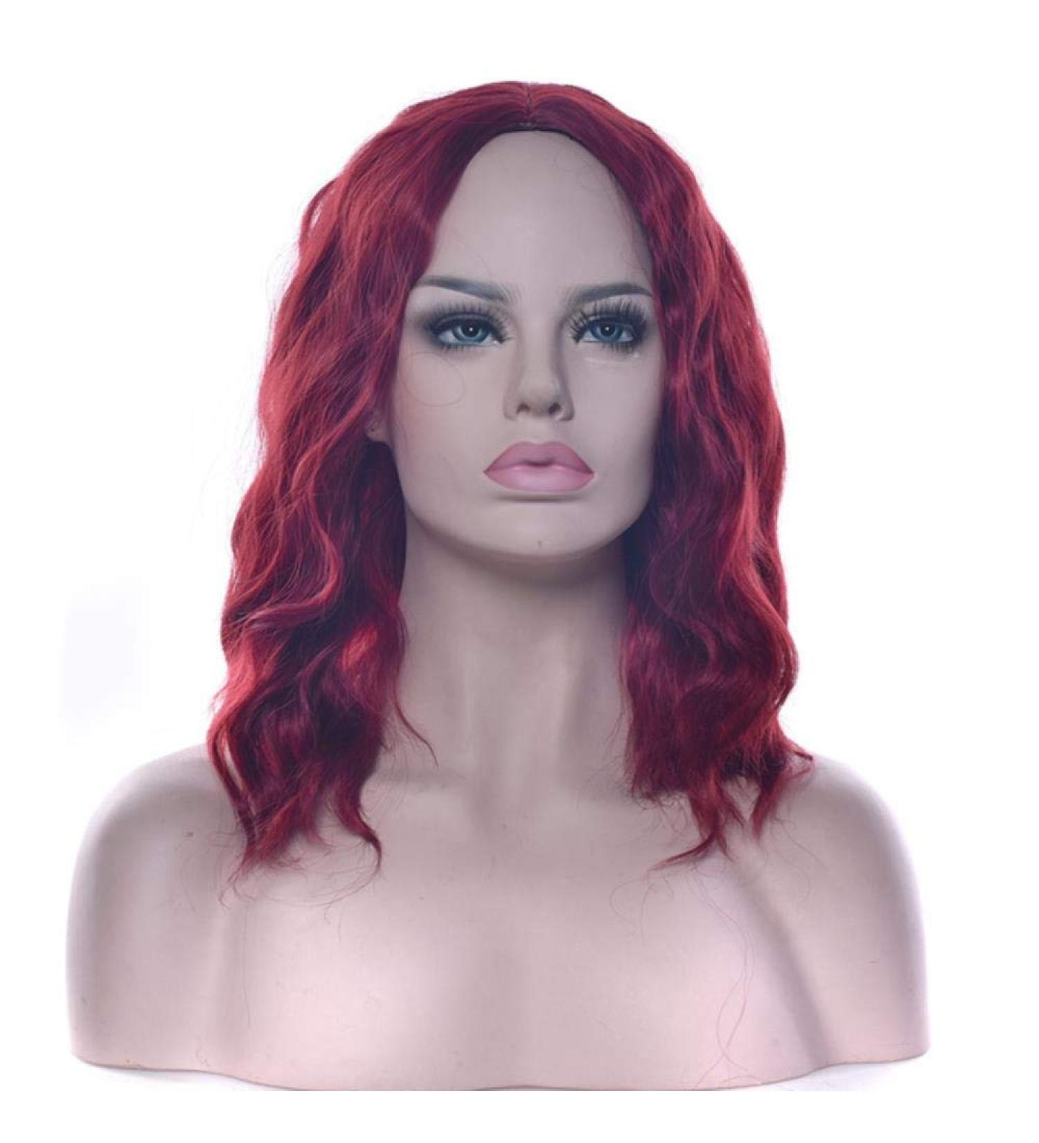 Shop LFMDJF Black to Gray Curly Short Synthetic Wig - 12 inches Party Hairpiece for Women in Black Blonde Pink Brown - Buy Online on GoSupps.com