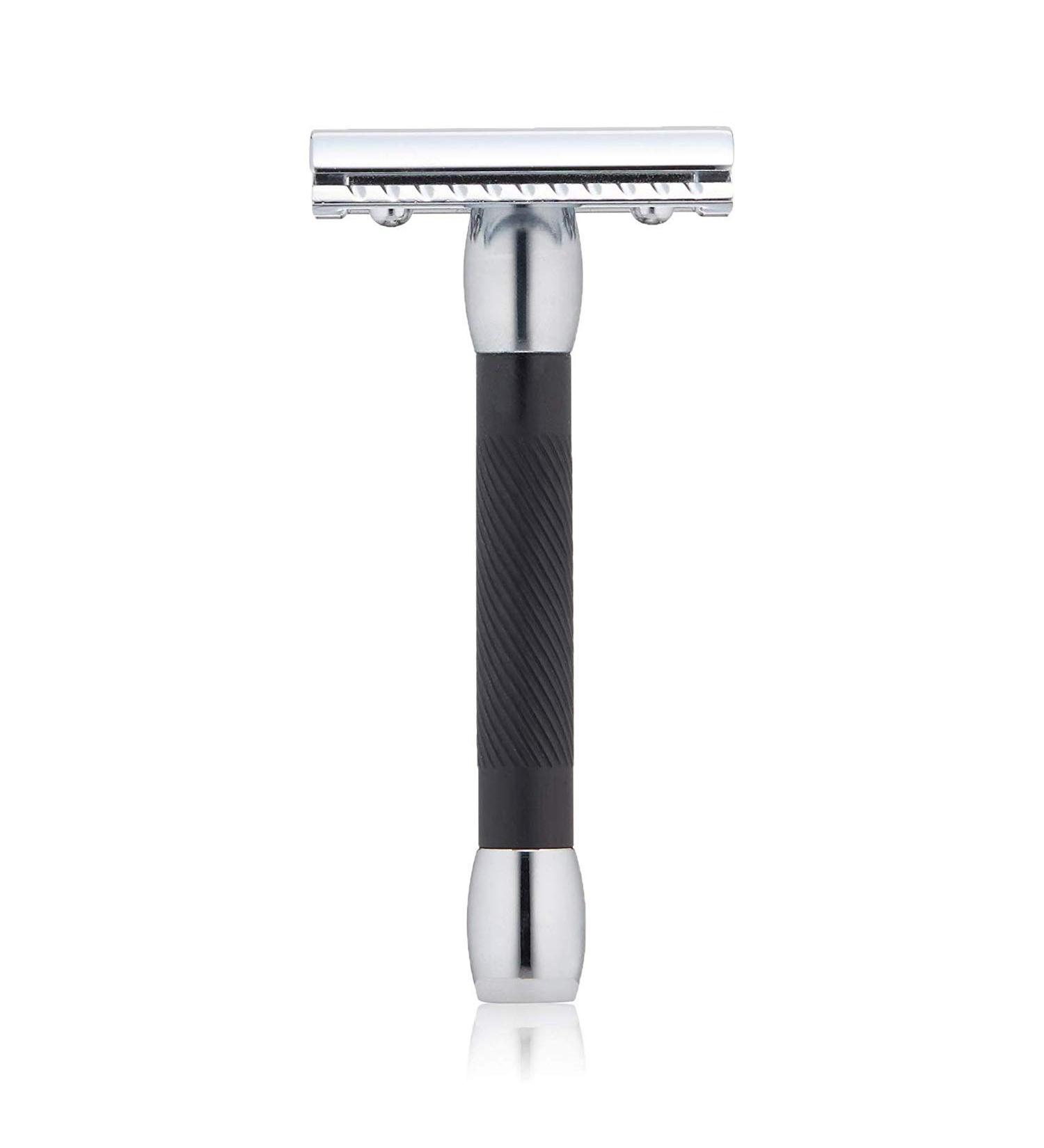 Buy Merkur Black Double Edge Safety Razor 30C - Premium Silver-Black Shaving Tool for a Close Shave | International Shipping Available - Buy Online on GoSupps.com