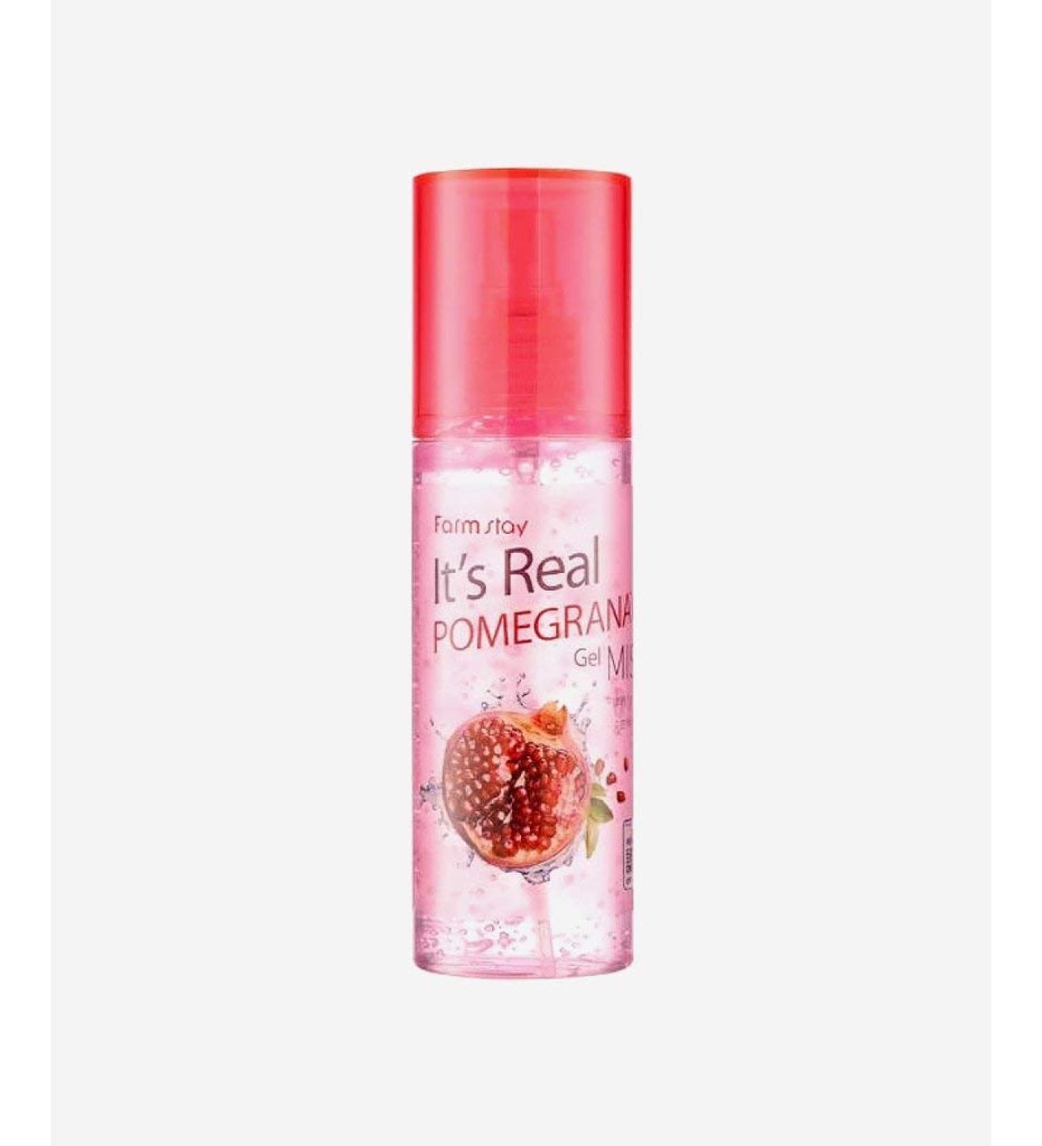 Farmstay It's Real Pomegranate Gel Mist 120ml | Hydrating Facial Mist & Refreshing Skincare - Buy Online on GoSupps.com