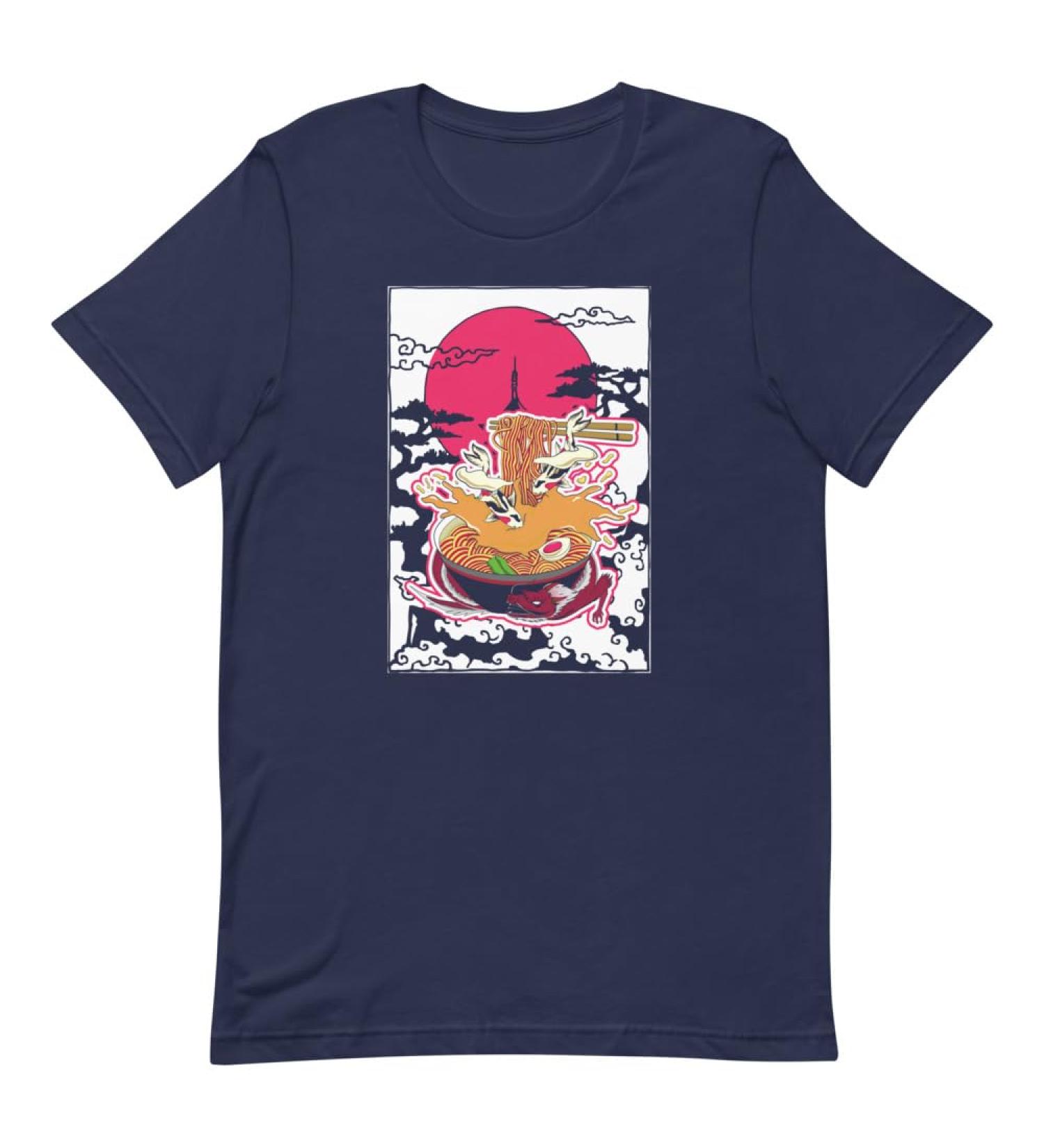 Novelty Udon Noodle Nigiri Nachos Japanese Foods Enthusiast Hilarious Hot Broth Navy S S Navy