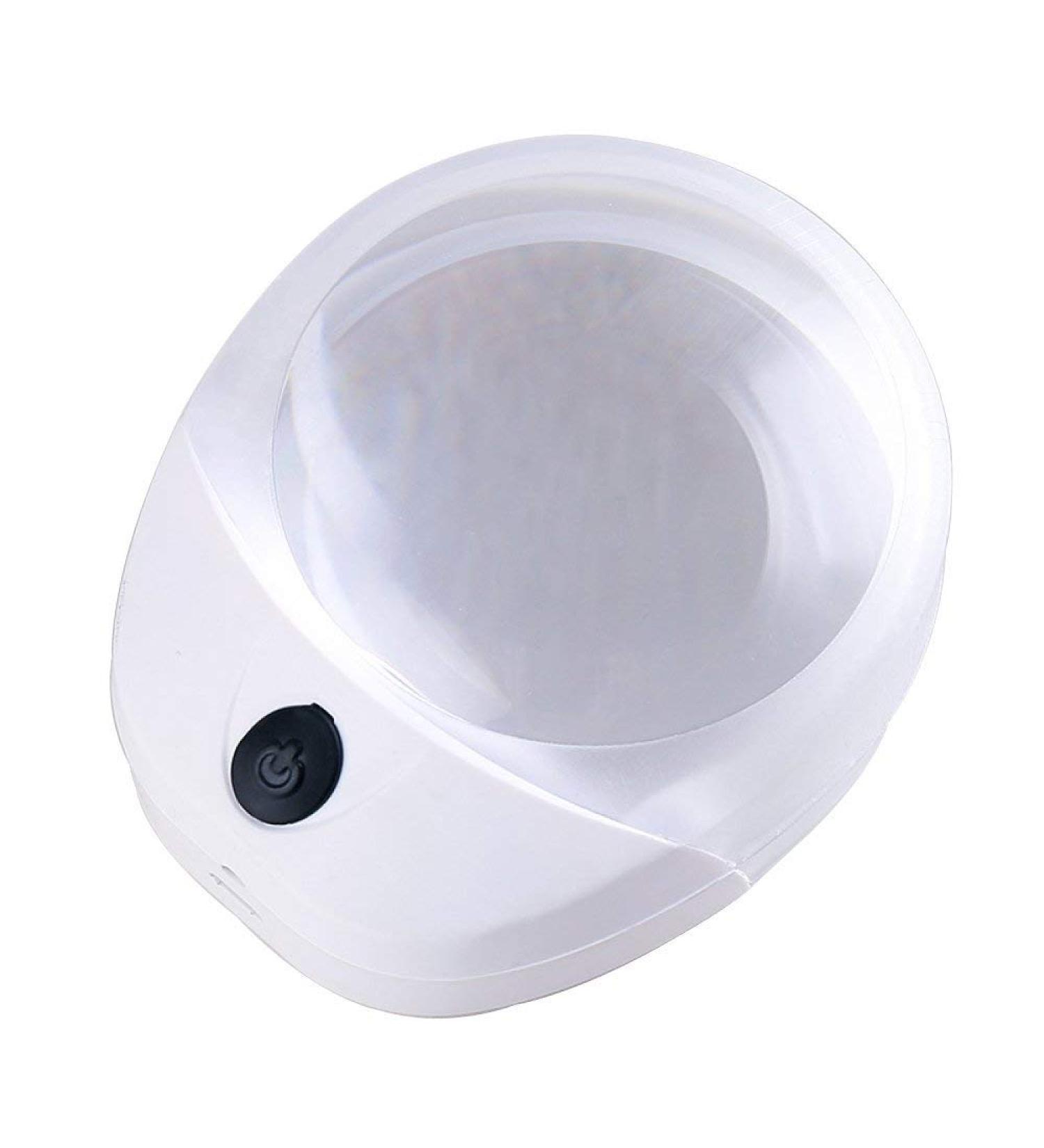 Portable Magnifiers Handheld Mini Double Lens Great for Reading Books Maps Documents More Home and Office Illuminated Magnifying Glass White 10x Made in China - Buy Online on GoSupps.com