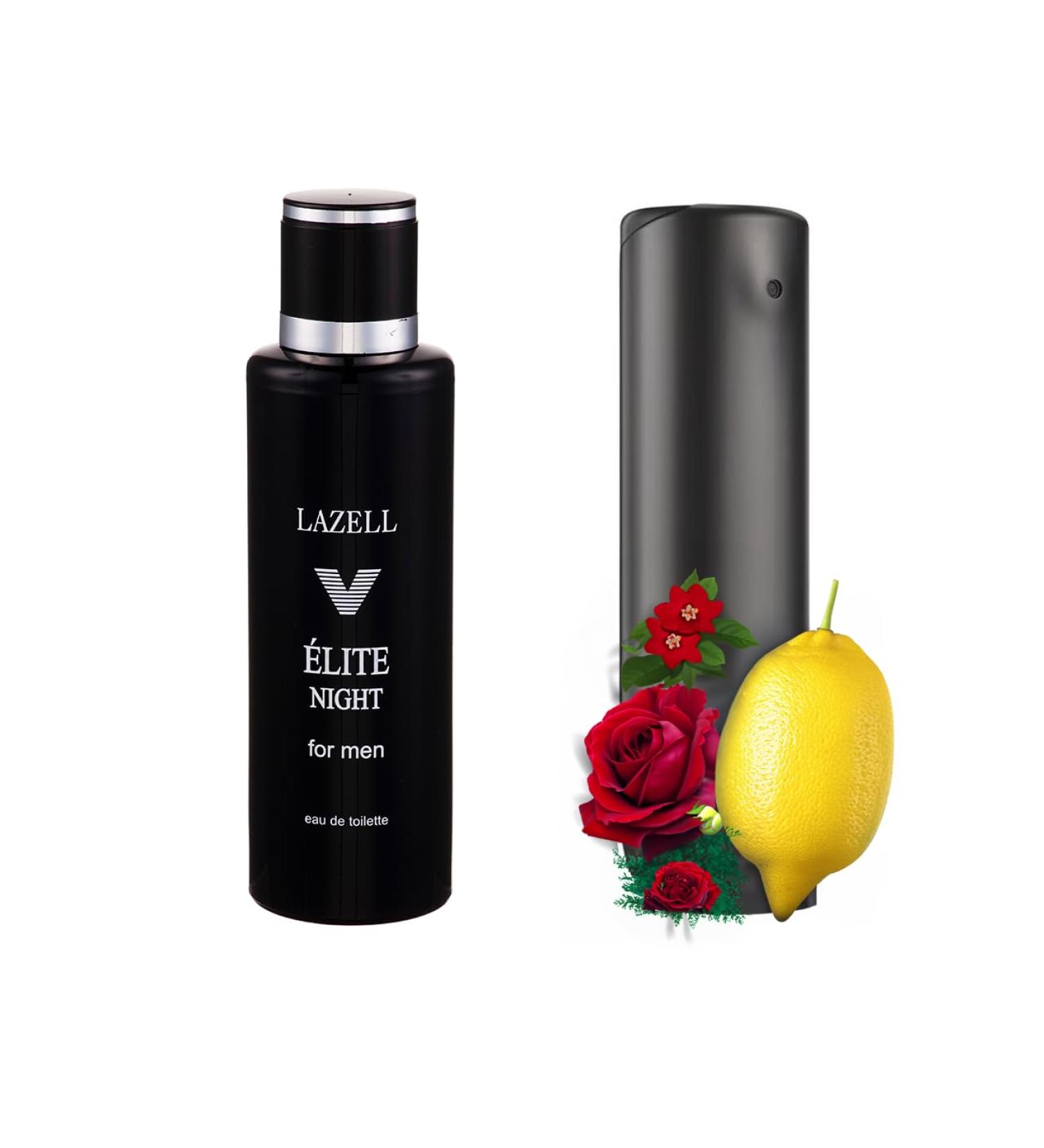 Lazell Elite Night for Men Eau De Toilette 3.4 Fl Oz 100 Ml Impression by Impor Arman Night Woody Powdery Warm Spicy Vanilla High Concentration of Fragrance Lasts Over 6-9 Hours European perfume - Buy Online on GoSupps.com