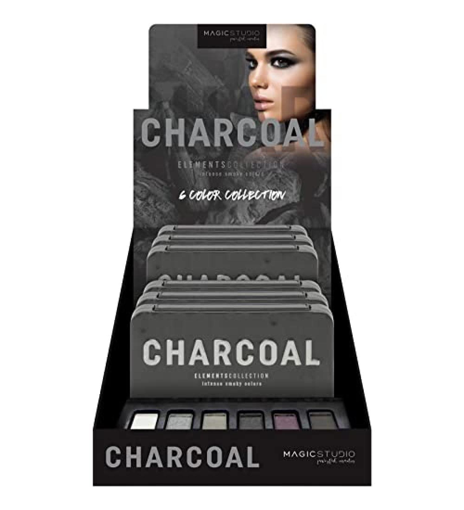Magic Studio Charcoal 6 Eyeshadow Palette | International Shipping Available | Vegan & Cruelty-Free - Buy Online on GoSupps.com