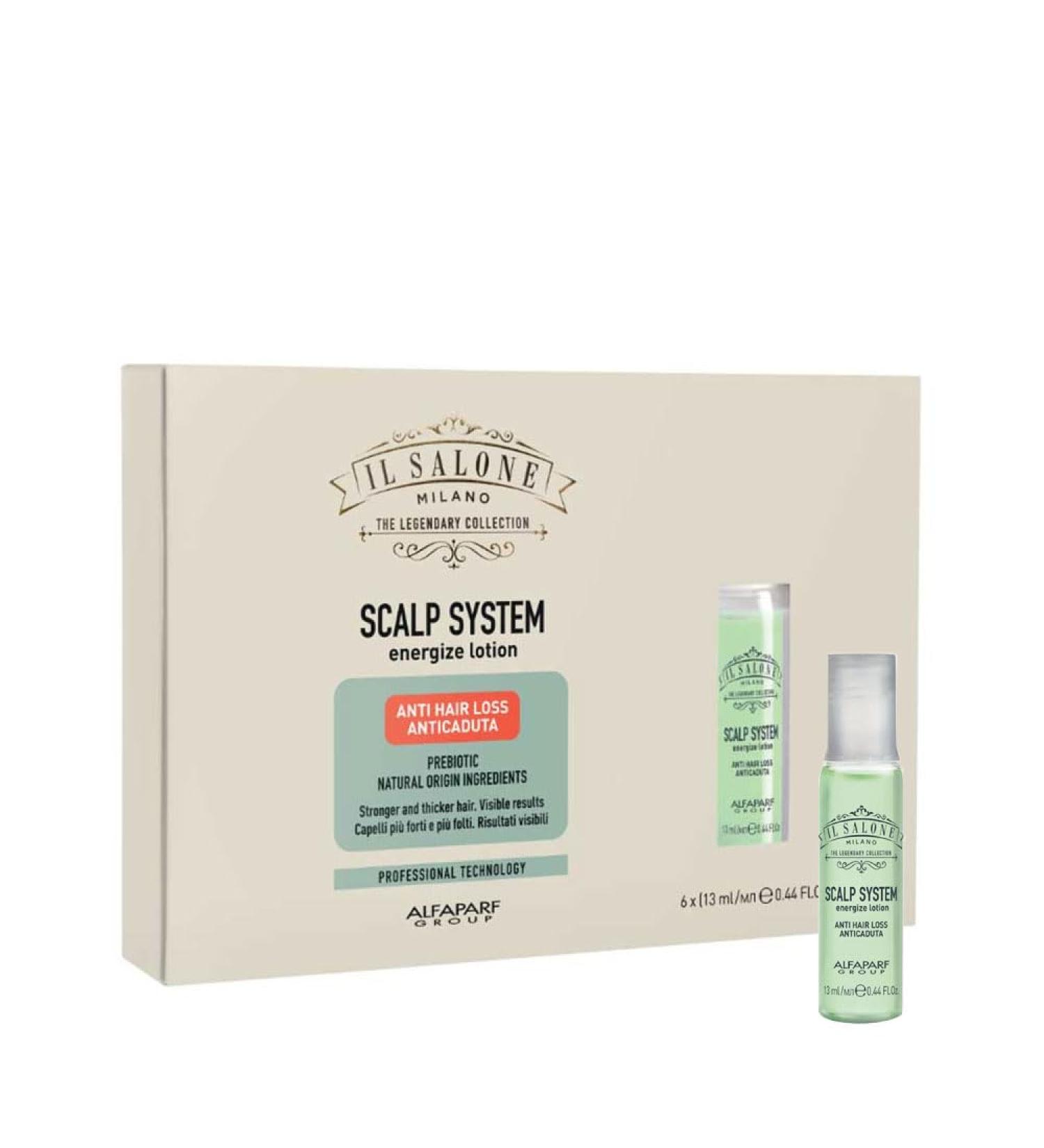 Alfaparf Milano Il Salone Scalp System Energize Lotion AntiHairLoss Vials 6x13ml