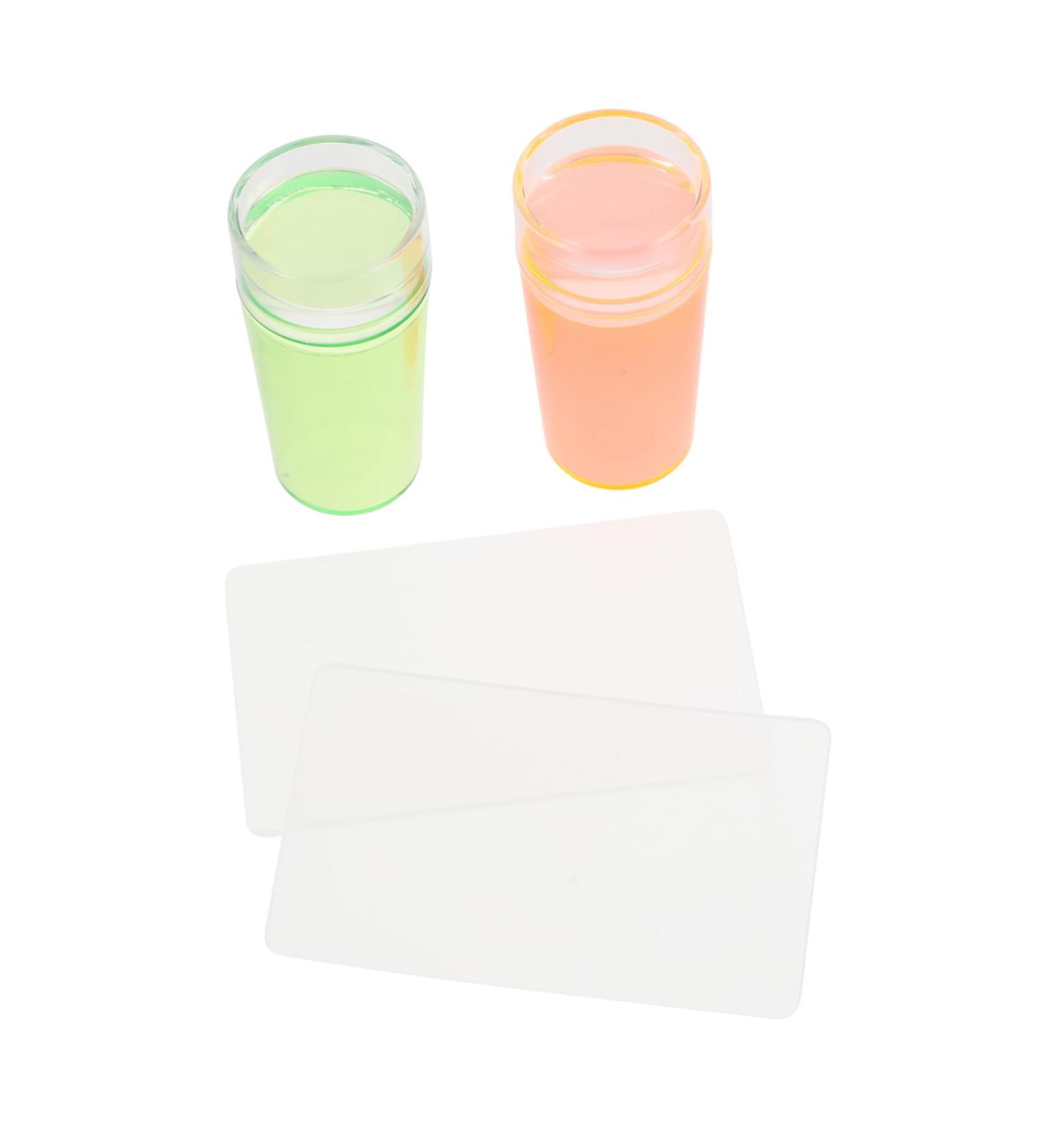 Housoutil 2sets Nail Stamp Set Nail Art Tools Beauty Tools Nail Tools for Nail Art Manicure Tool Image Plate Stamping Manicure Stampers Nail Kit Round Scraper Set Silica Gel 3x3cm As Shown 1 - Buy Online on GoSupps.com