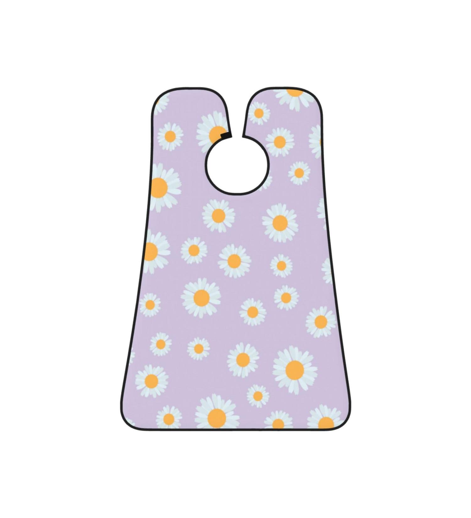 Flower Daisy Beard Bib - Purple Hair Catcher & Grooming Cloth for Easy Shaving | Perfect Gifts for Men - Buy Online on GoSupps.com