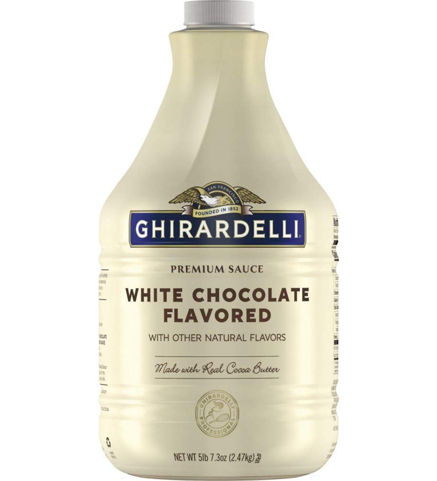Ghirardelli White Chocolate Sauce - 87.3 oz Premium Flavor for Desserts & Beverages - Buy Online on GoSupps.com