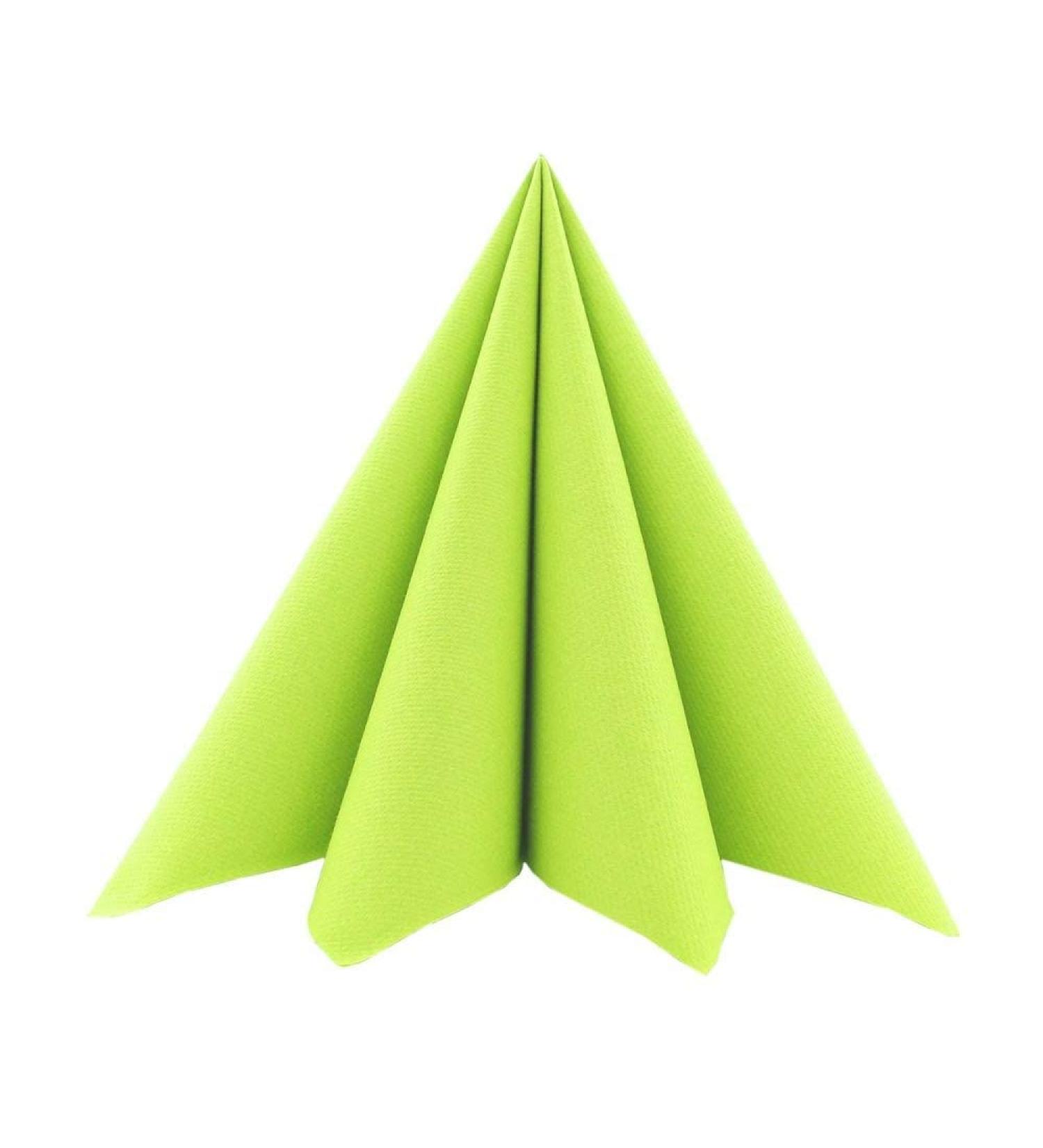 Sovie Linclass Airlaid napkins Lime 50 pieces - high -quality disposable napkins 40 x 40 cm - tearproof absorbent & solid - ideal for wedding & parties