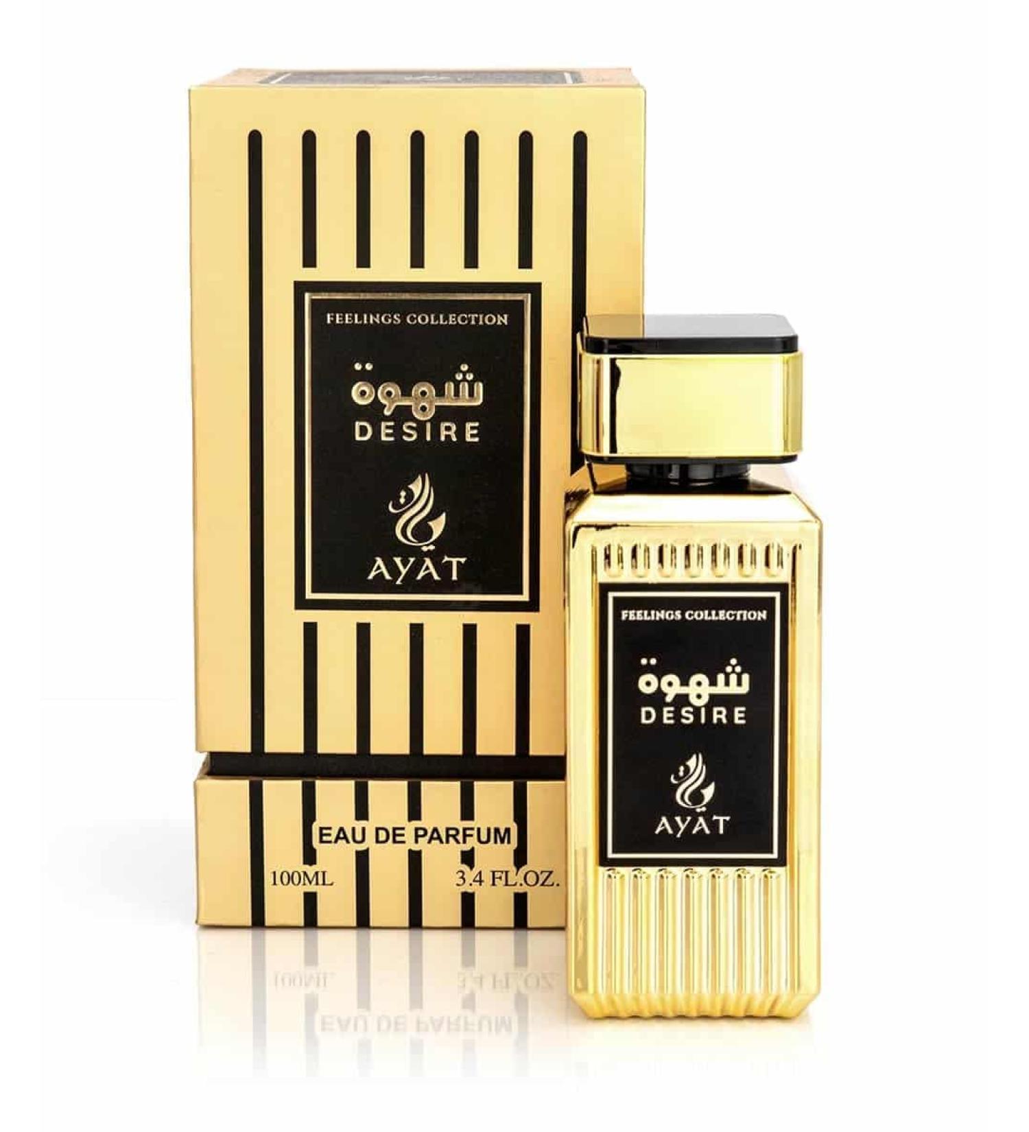 Eau de Parfum FEELINGS 100ml Ayat Perfumes - Made in Dubai With Notes of Rose Vanilla Oud Musk and Woody - EDP Oriental Perfect For Women And Men (Desire) - Buy Online on GoSupps.com
