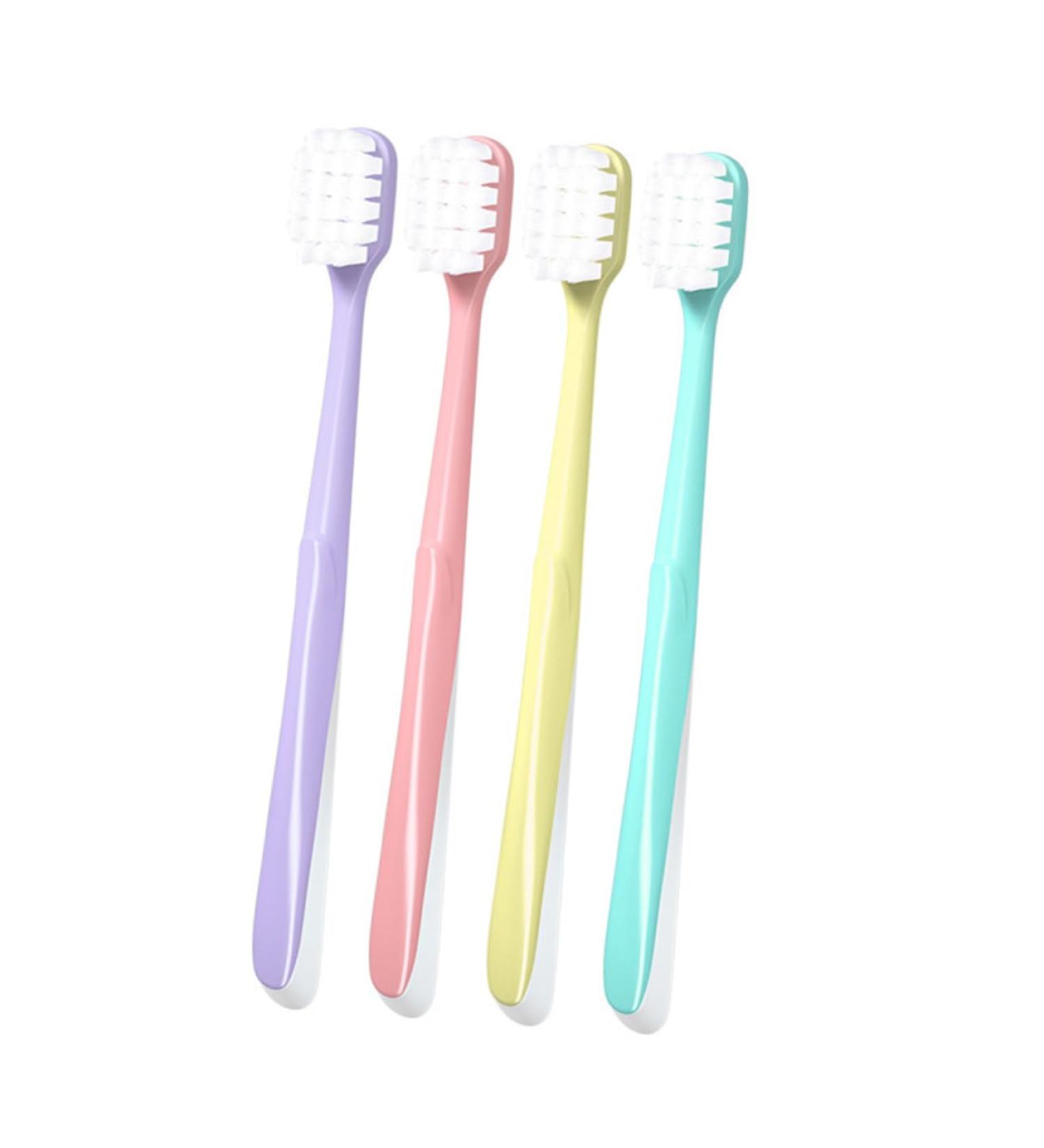 Foytoki 4-Part Toothbrush Set - Soft Cotton Bristle Japanese Style Body Care Toothbrushes for Gentle Cleaning - Buy Online on GoSupps.com