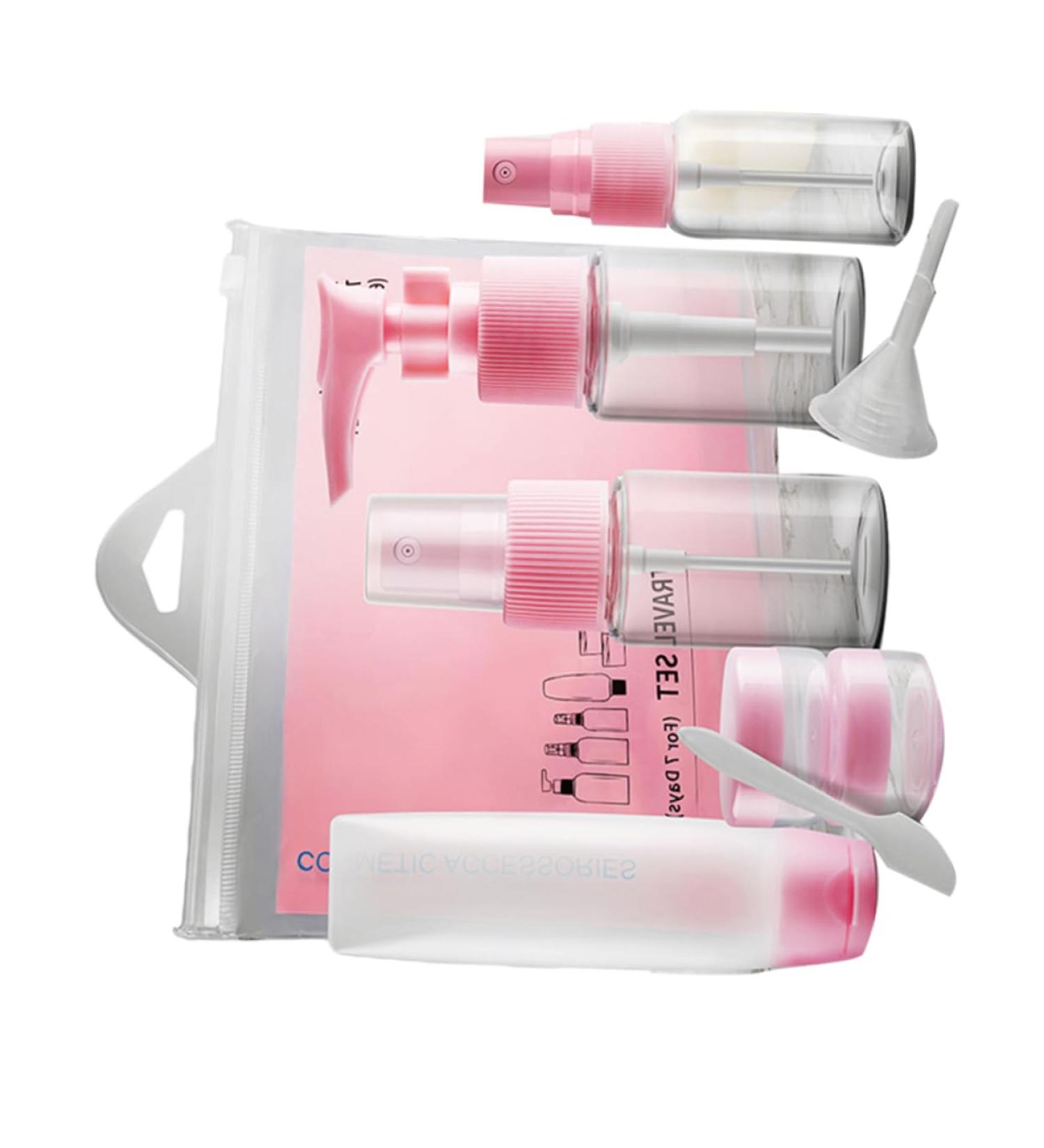 minkissy 1 Transparent Container Empty Bottle Container Small Spray Bottle Container Toner Spray Bottle Portable Sprinkling Bottle Travel Cosmetic Nine Piece Set 9X2cm Pink - Buy Online on GoSupps.com