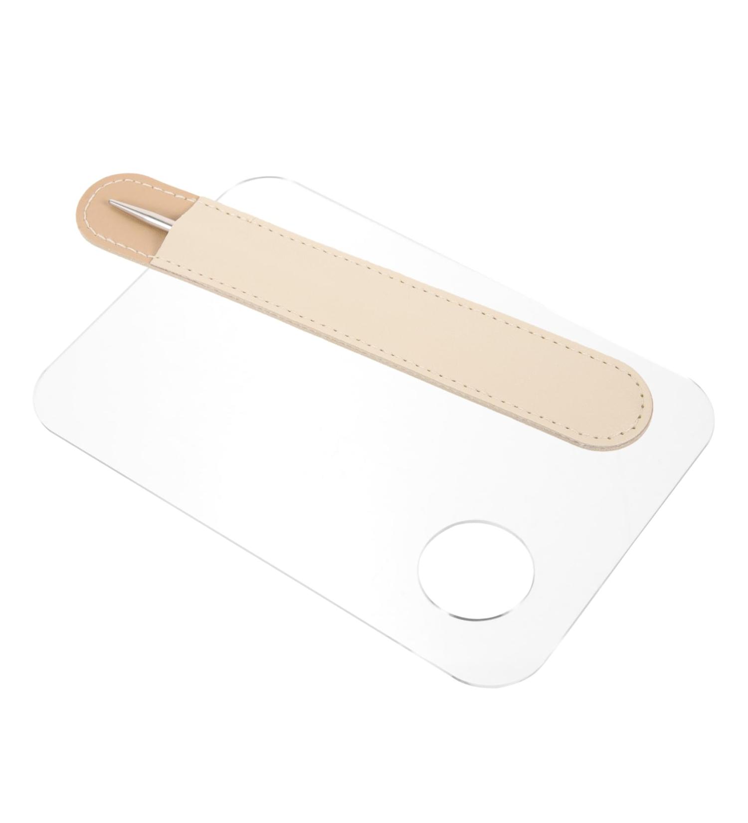 FOMIYES Liquid Foundation Palette & Stainless Steel Spatula Portable Makeup Mixing Tool for Flawless Application | Korean Cosmetic Spatula - Buy Online on GoSupps.com