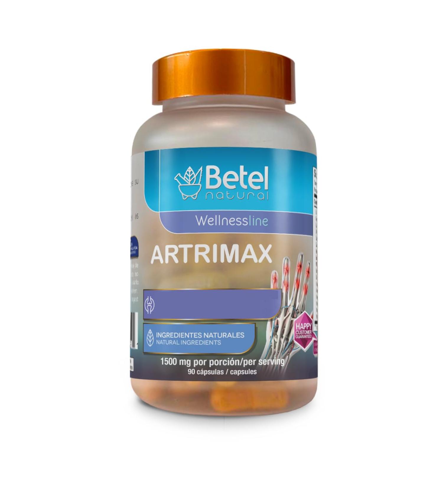 Betel Natural Artrimax Premium Arnica Curcuma Glucosamine for Healthy Joints - 90 Capsules