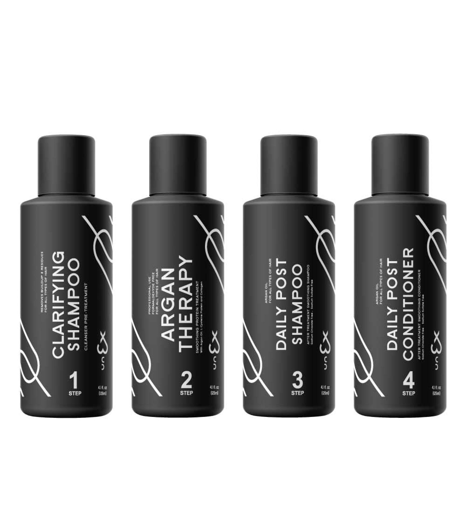 UNEX ARGAN PROTEIN THERAPY FULL KIT 125ml (4oz) Formaldehyde Free - MADE IN USA